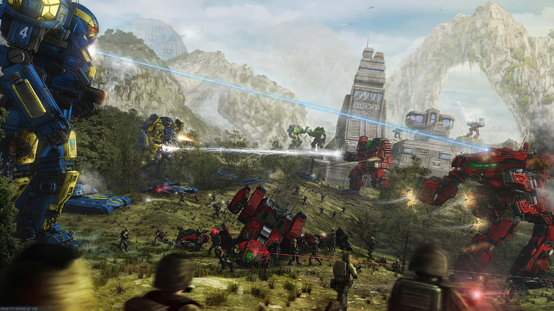 Epic Battle Scene In The Battletech Universe