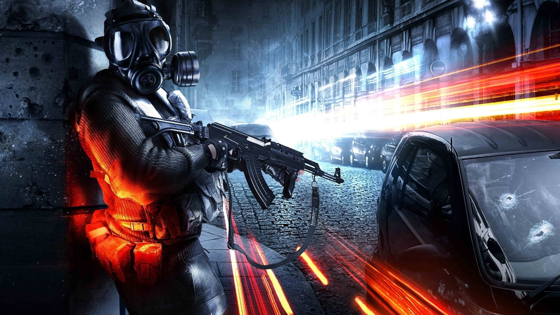 Epic Battlefield 3d Game Action Background