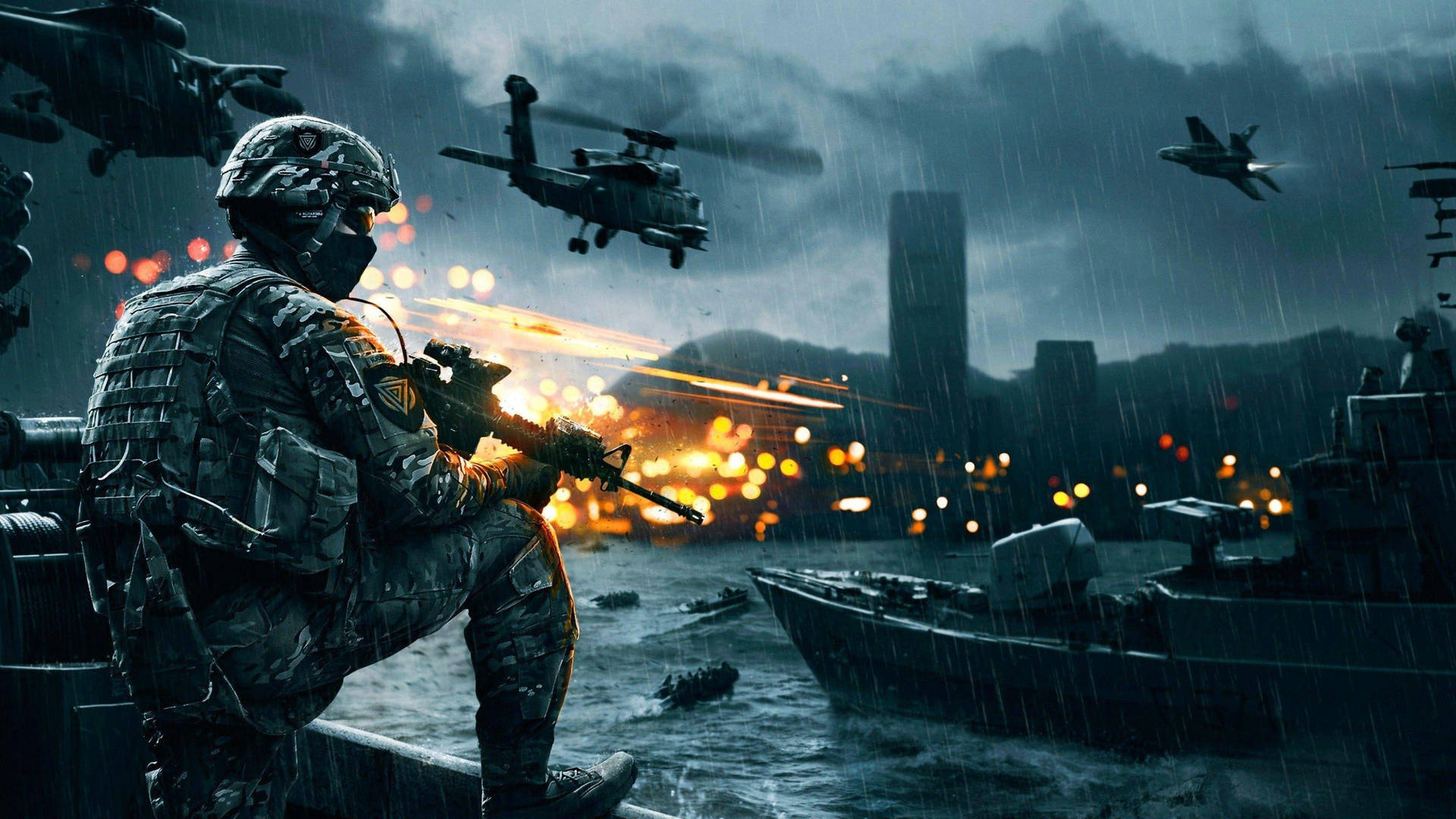 Epic Battlefield 4 City View Background