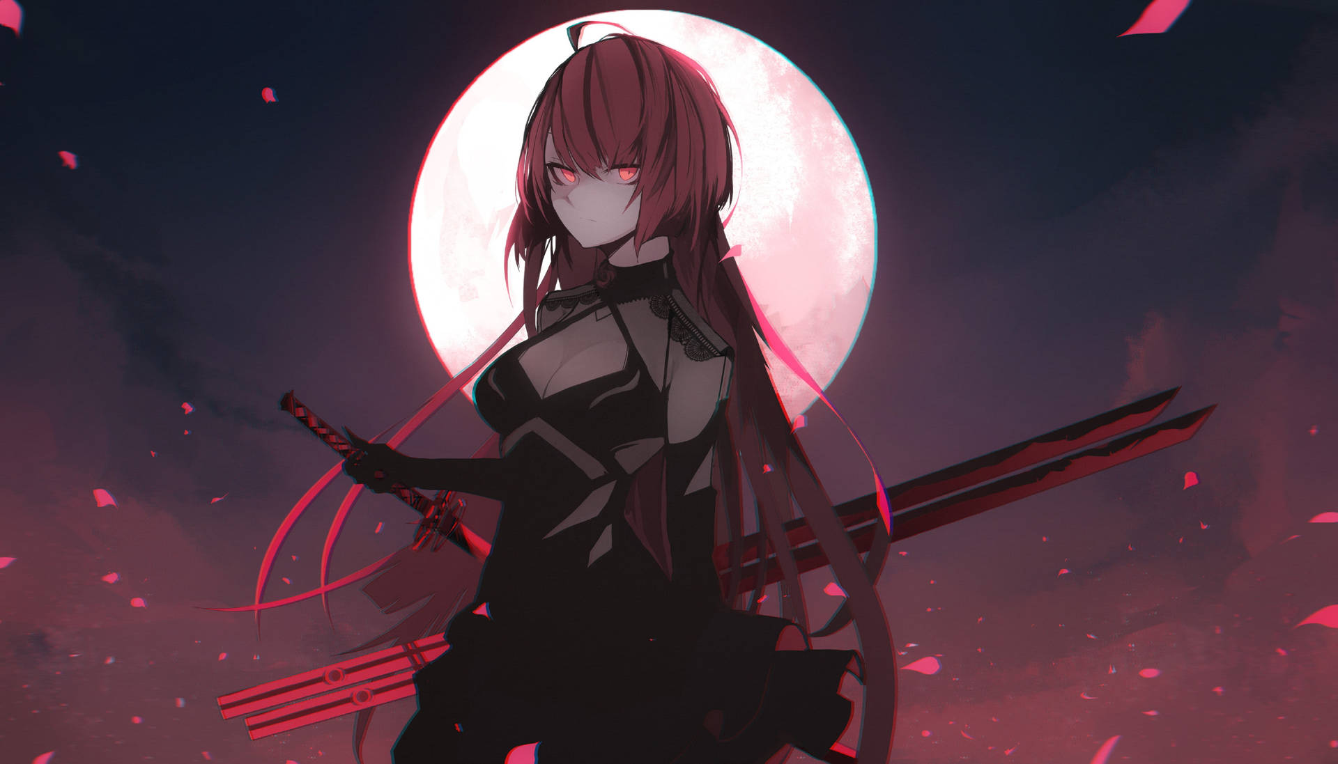 Epic Bloody Queen Elesis From Elsword Game Background