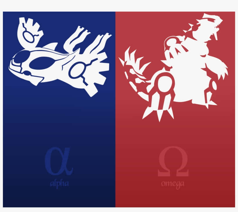 Epic Clash Between Groudon And Kyogre In Alpha And Omega Background
