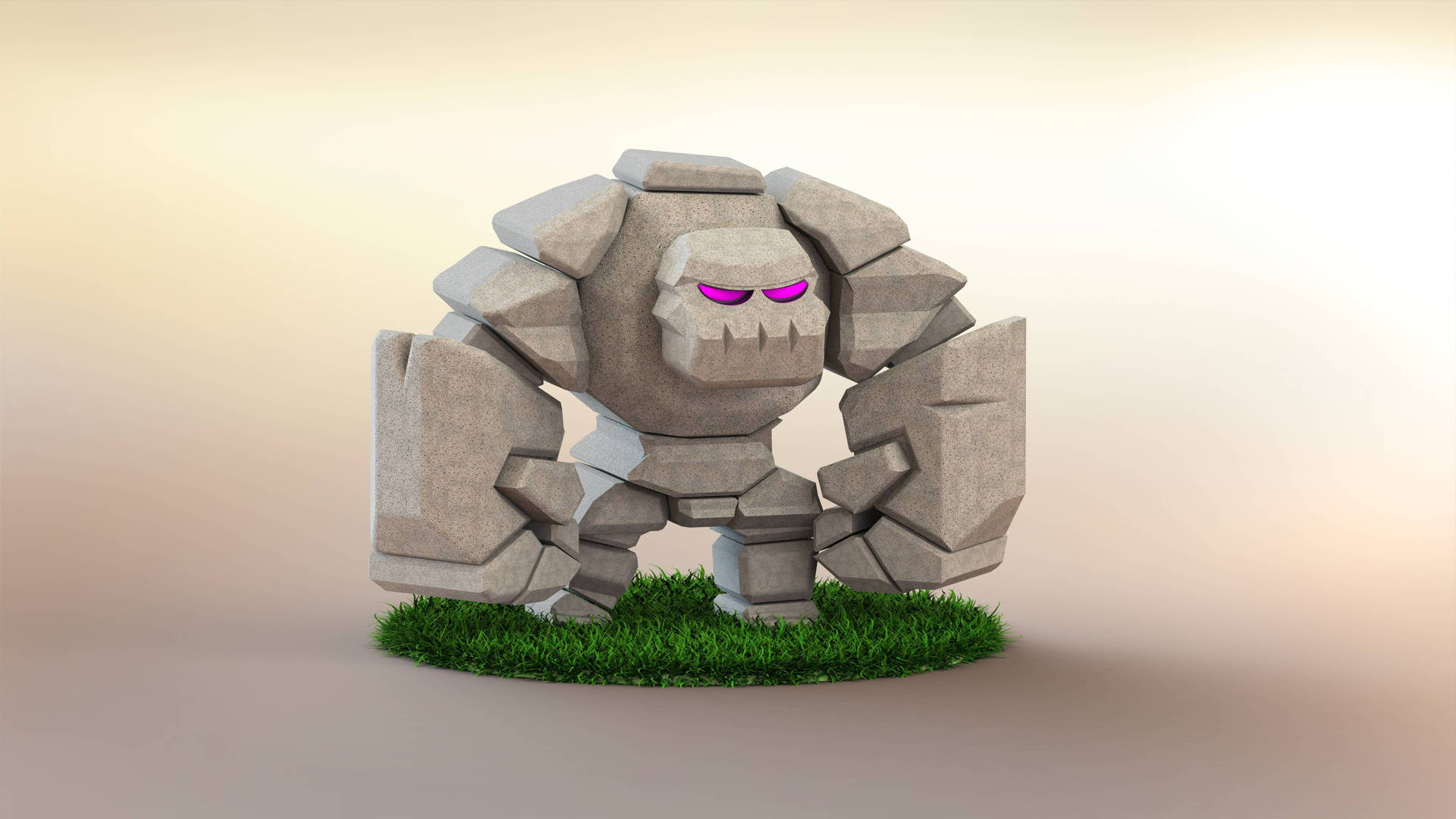 Epic Clash Of Clans Golem Unleashed Background