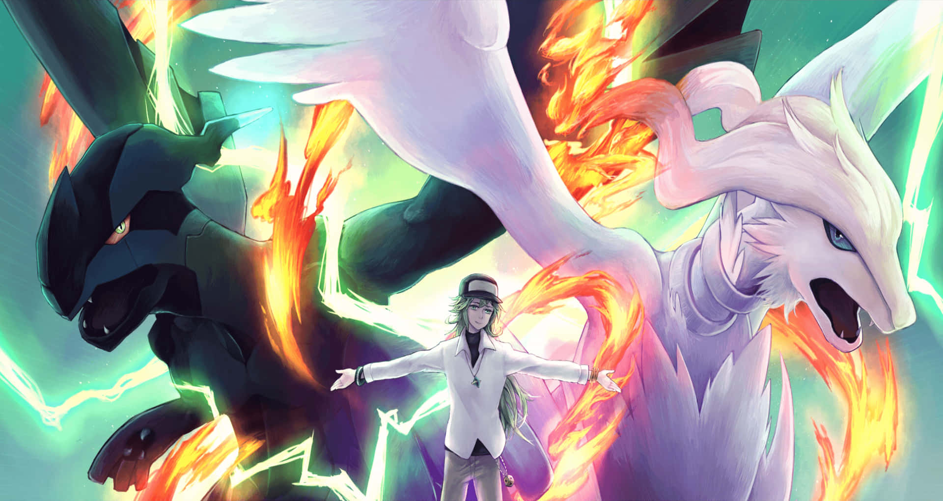 Epic Clash Of Reshiram And Zekrom - Pokemon Pfp