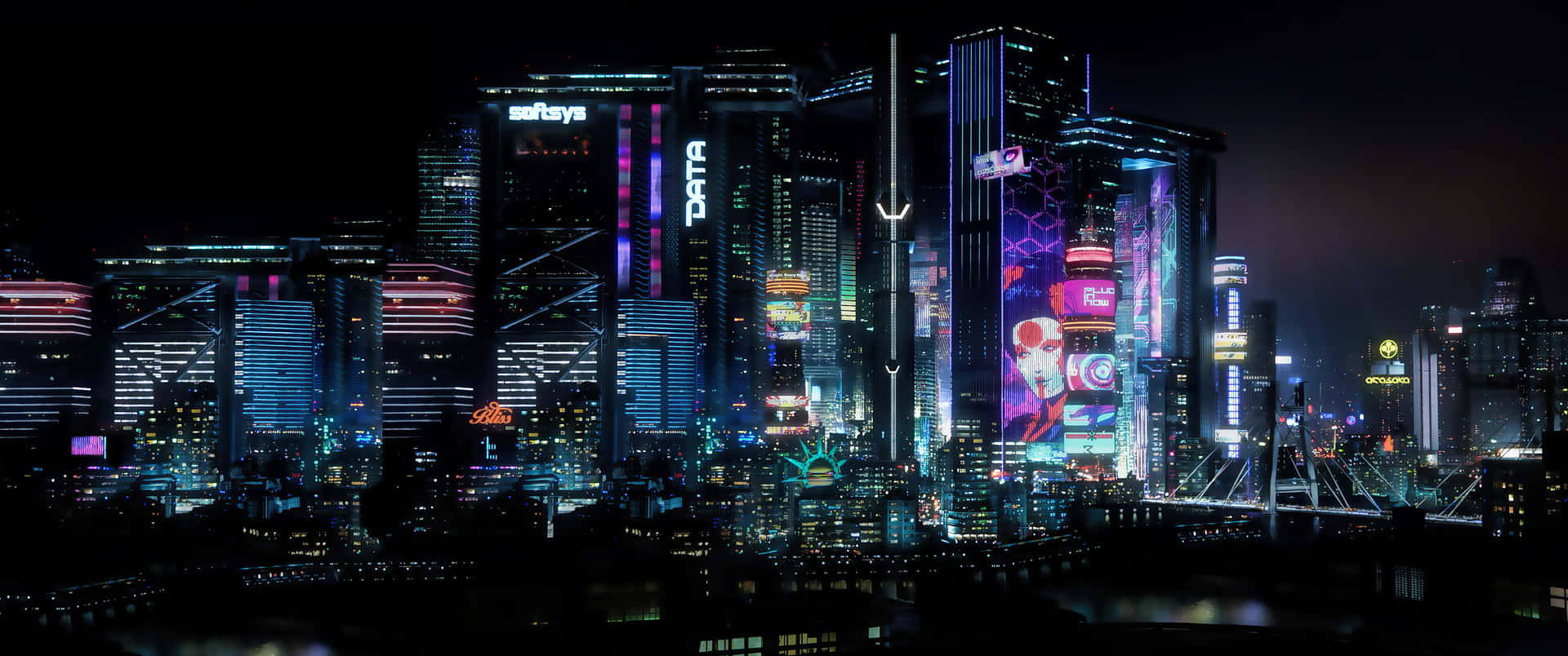 Epic Cyberpunk 3440x1440 Background