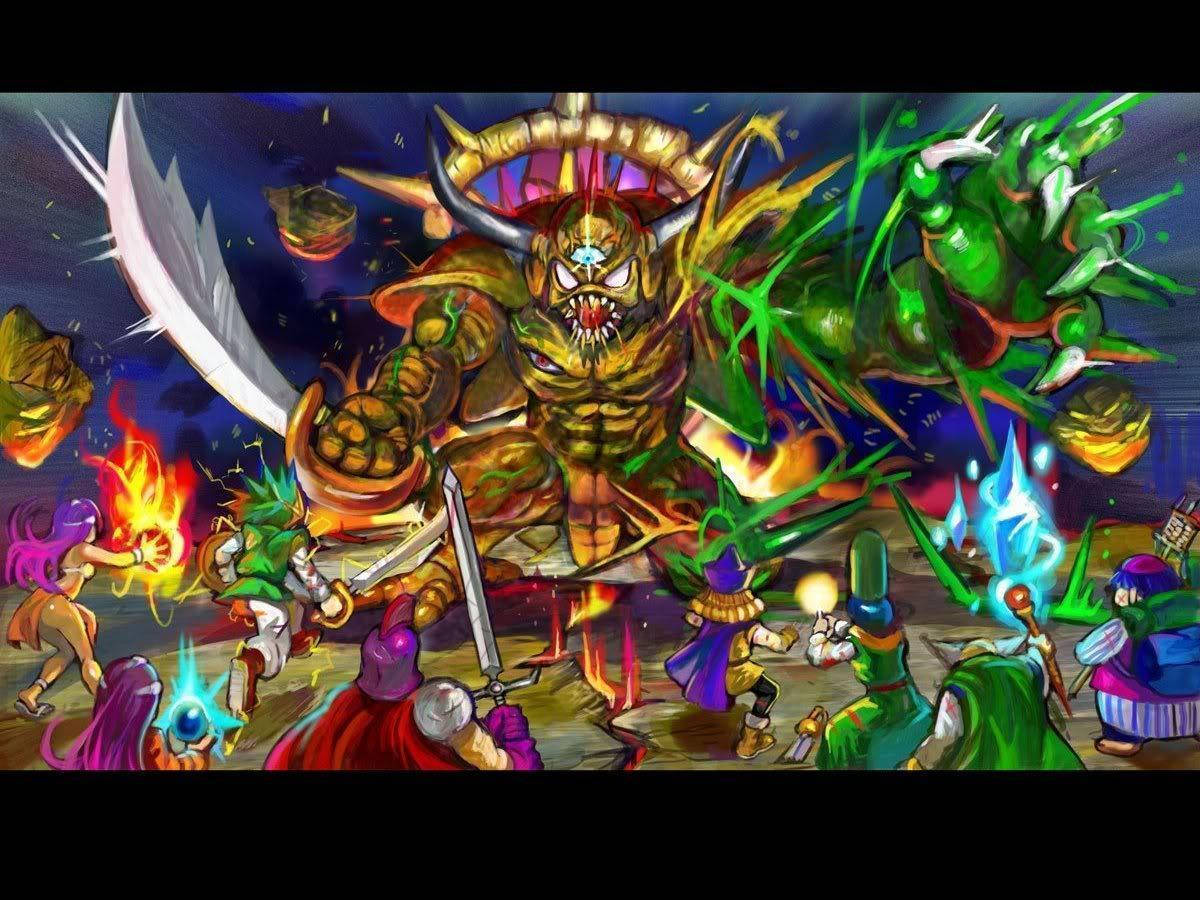 Epic Dragon Quest Fight Background
