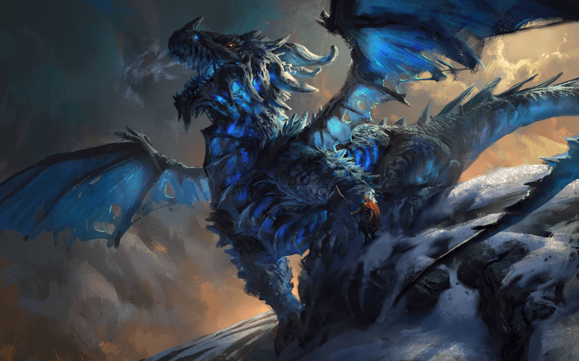 Epic Eastern Dragon Art Background