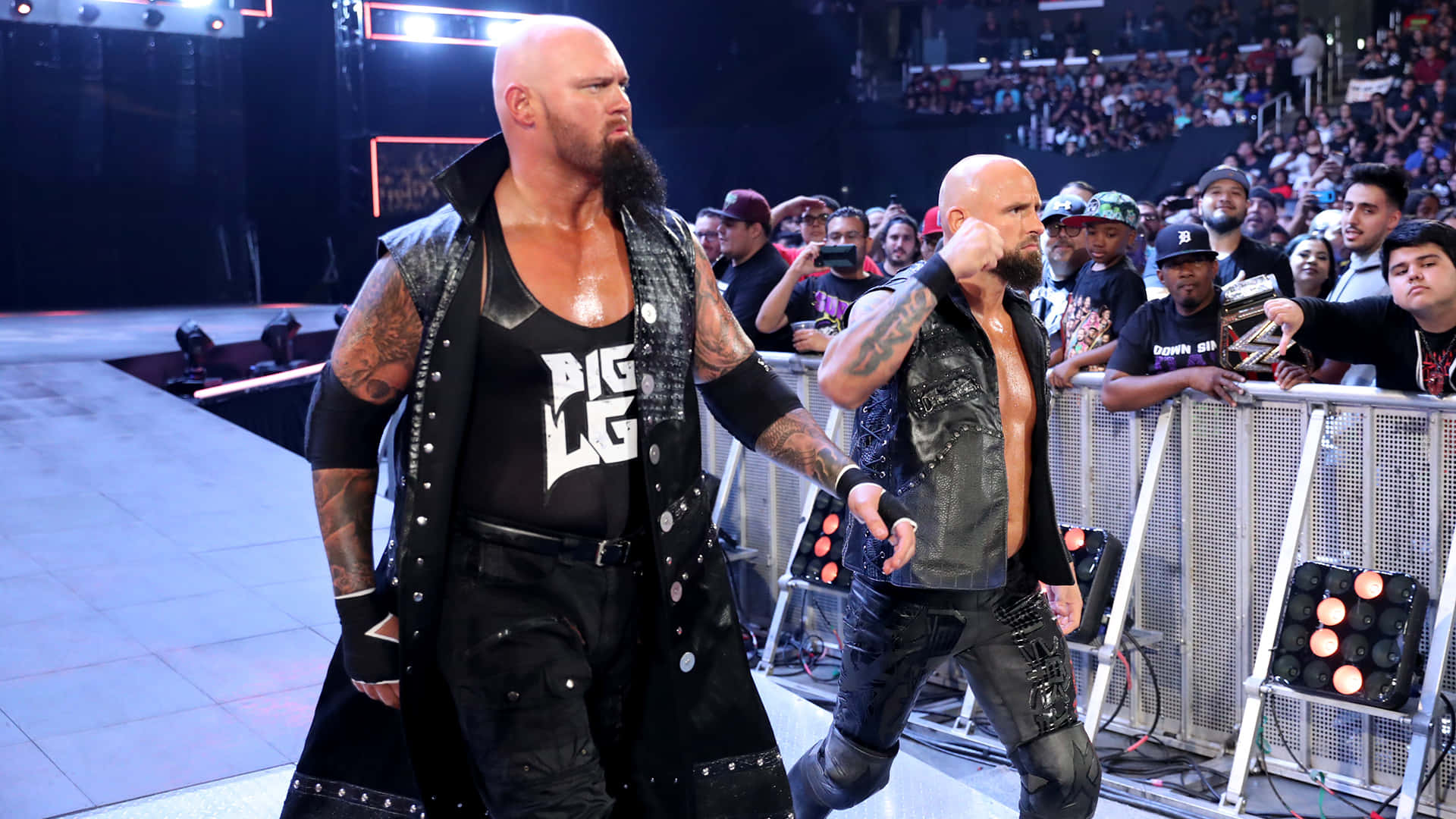 Epic Entrance Of Karl Anderson & Doc Gallows Background