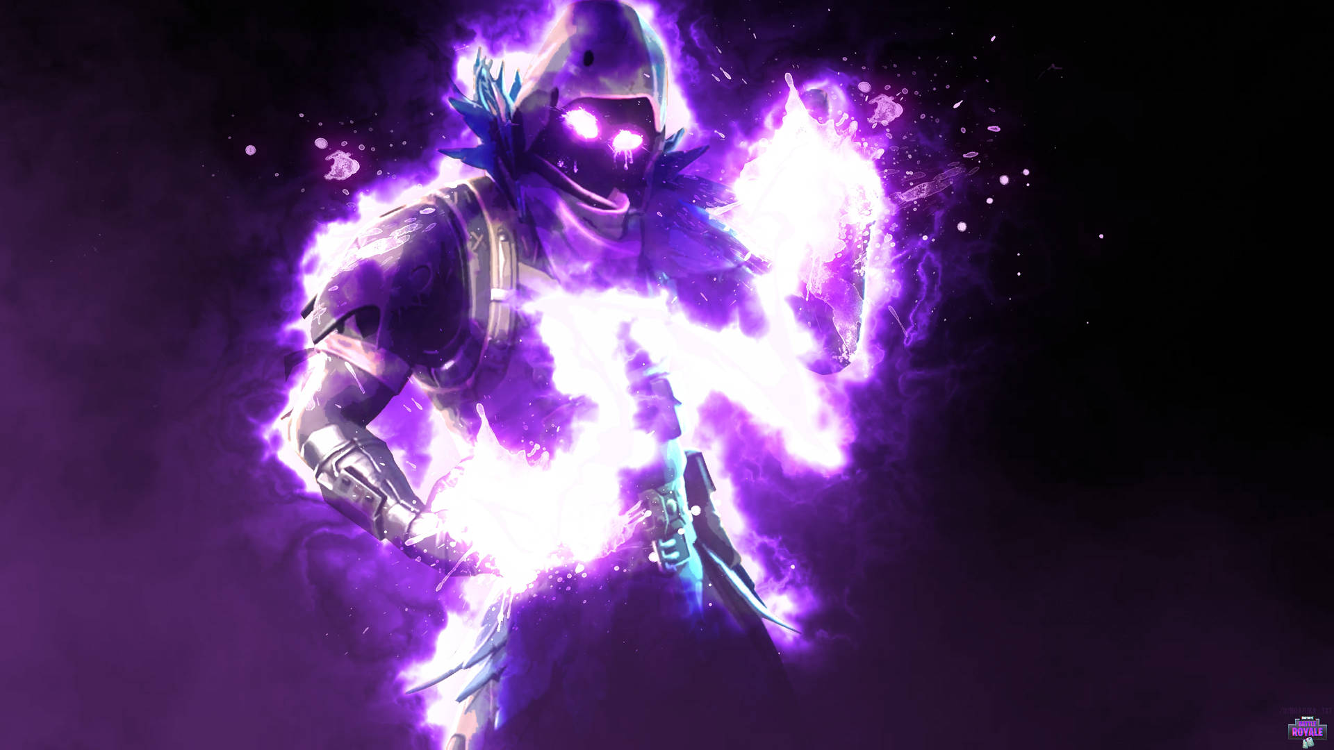 Epic Fortnite Glowing Violet Background