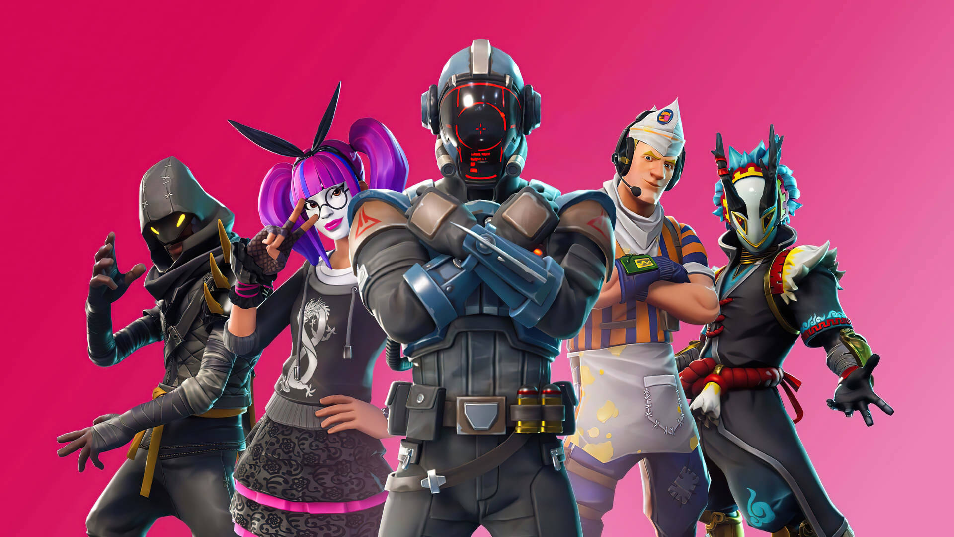 Epic Fortnite In Pink Background