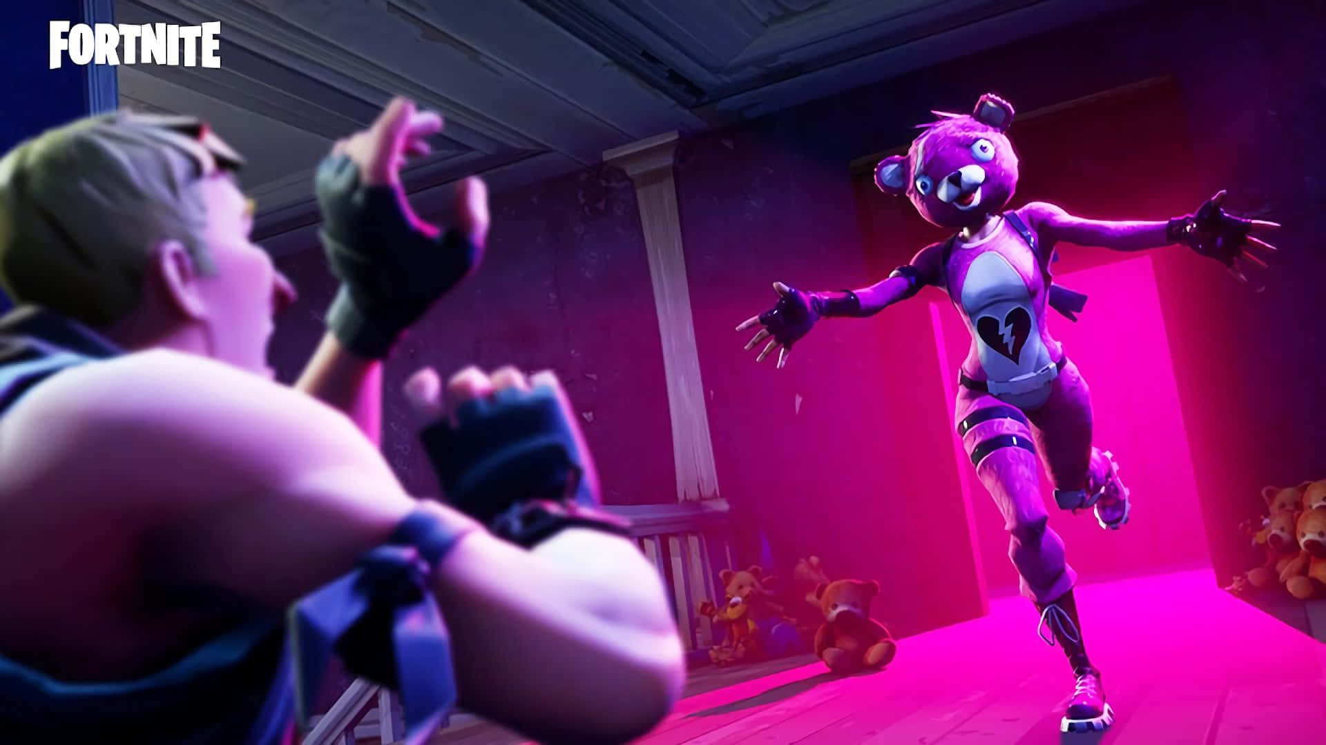 Epic Fye No Skin Fortnite Battle In Action Background