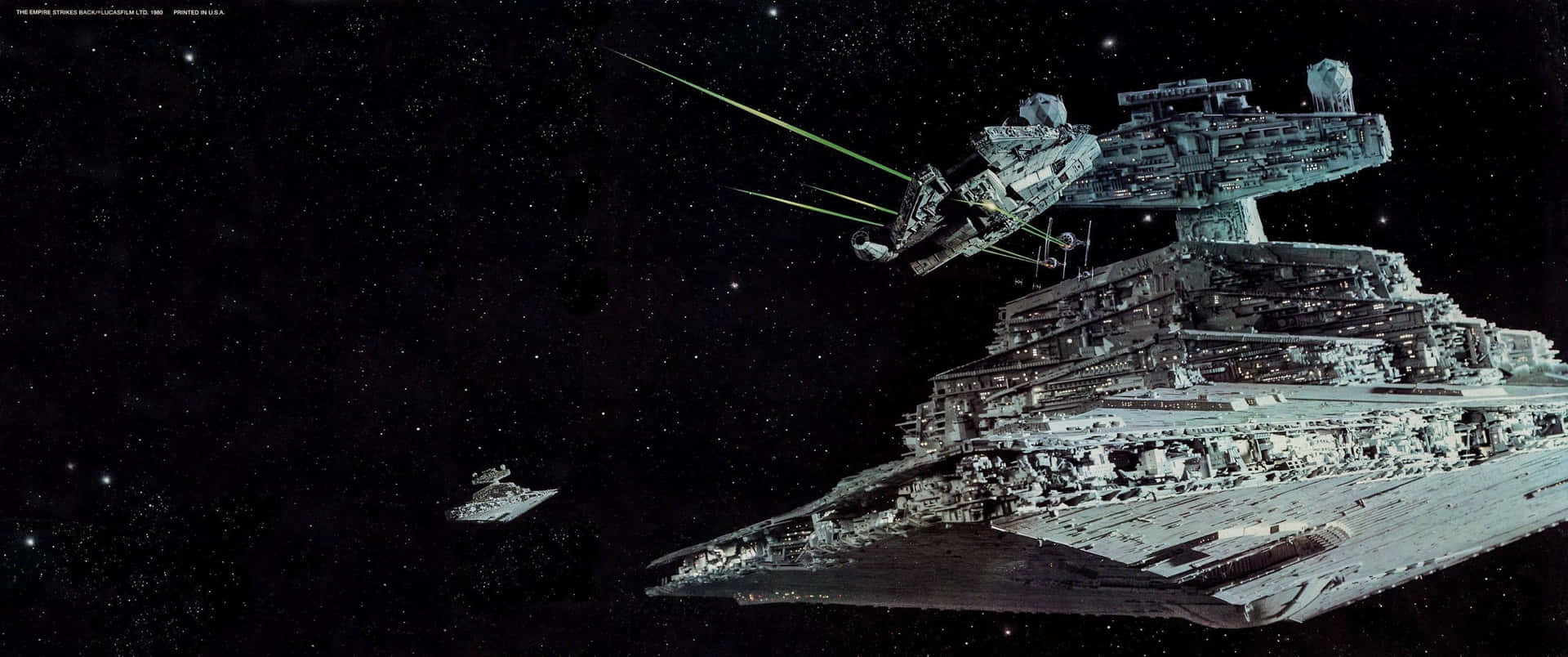 Epic Intergalactic Battle Of Star Wars In 3440x1440 Background