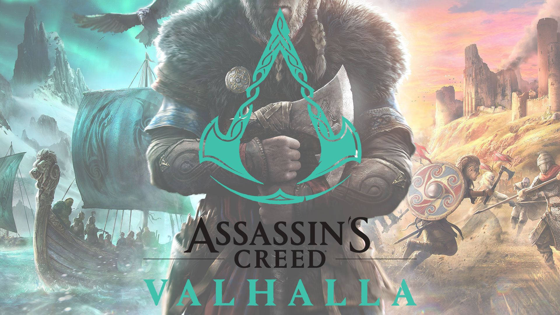 Epic Landscape Of Ac Valhalla Video Game Background