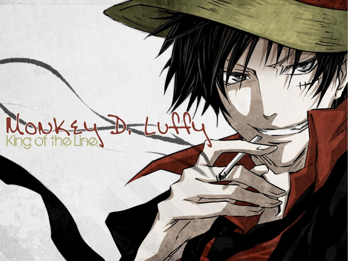 Epic Luffy One Piece Cigarette Background