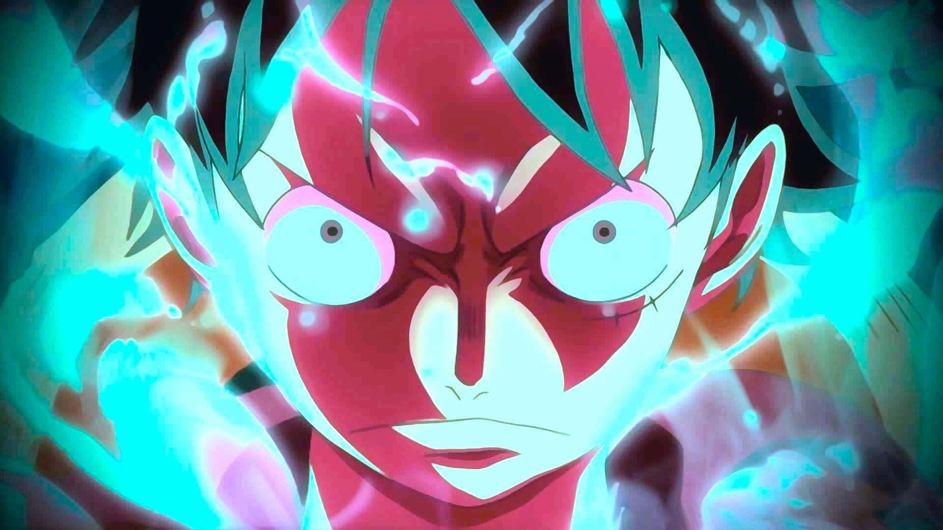 Epic Luffy Showing His Legendary Strength Background