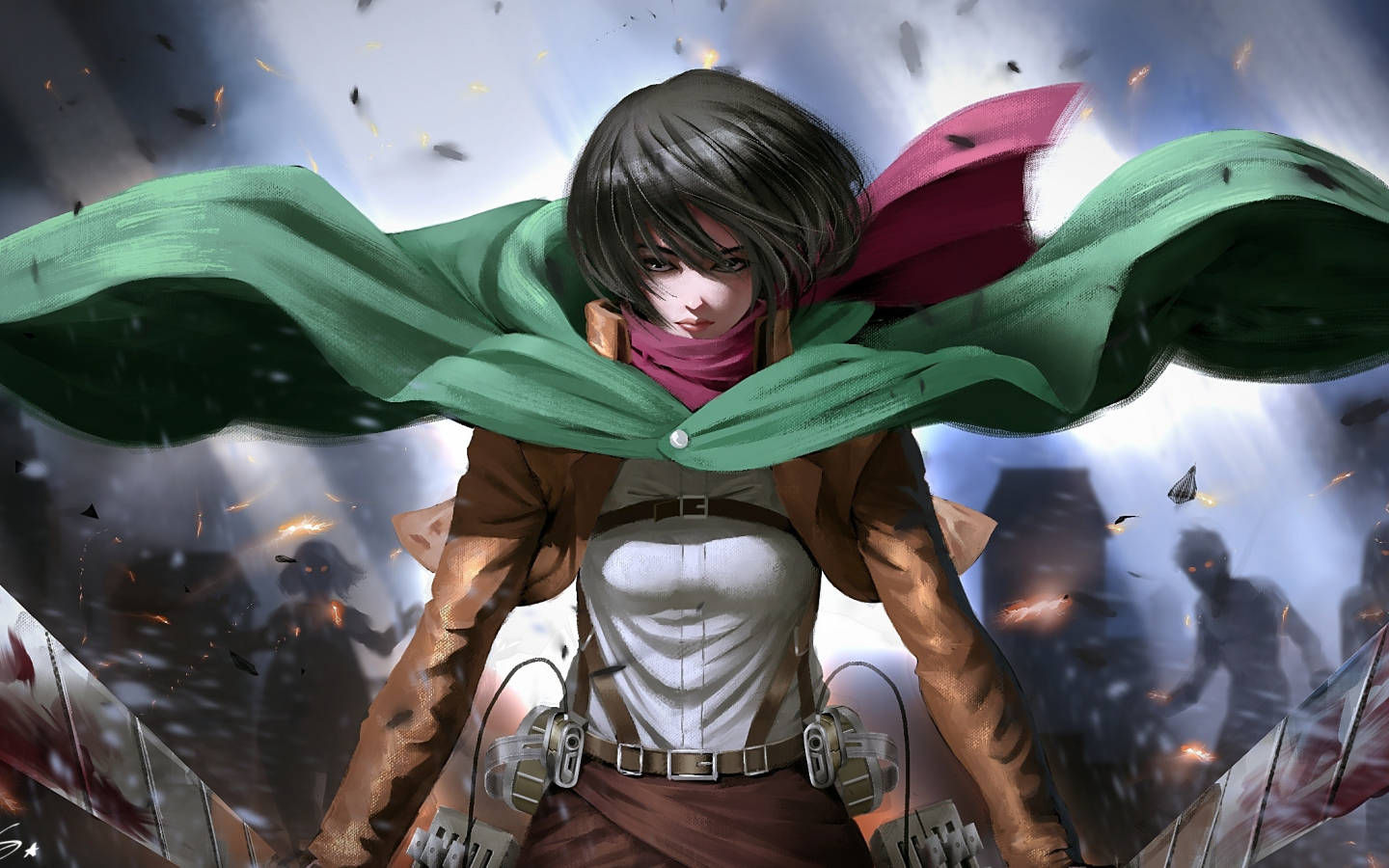 Epic Mikasa Cute Background