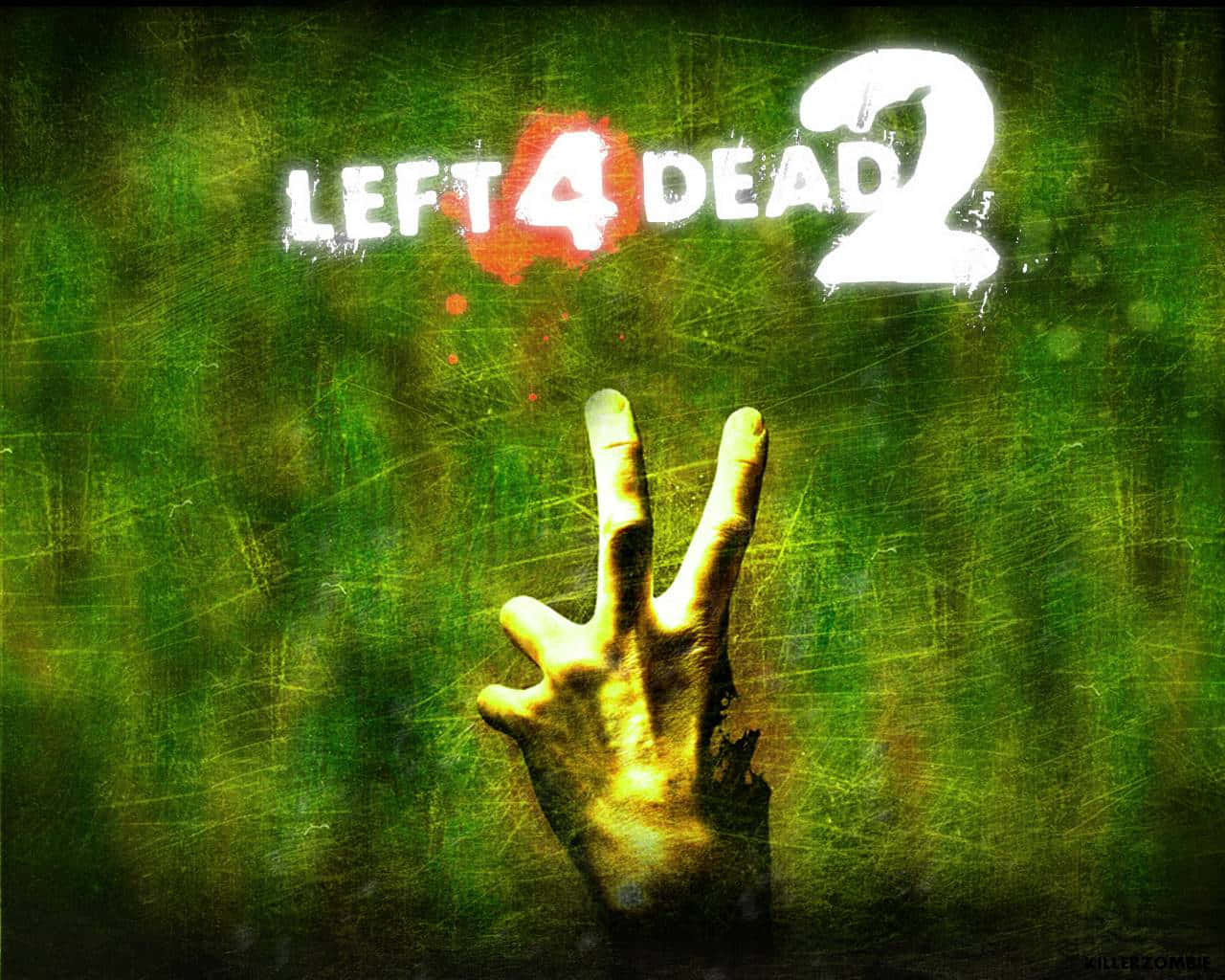 Epic Poster Of Left 4 Dead Zombie Game Background