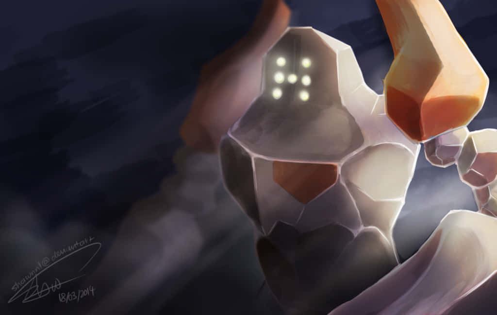 Epic Regirock With Glowing Eyes