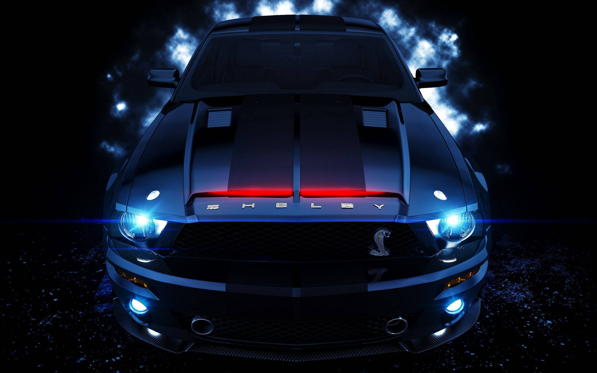 Epic Shelby Mustang Hd Blue Background