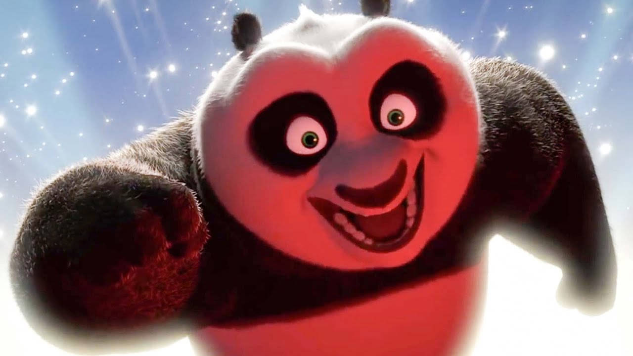 Epic Shot Of Po, The Dragon Warrior From Kung Fu Panda 2 During A Climax Scene