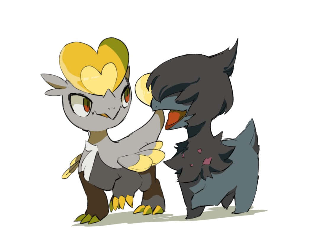 Epic Showdown Between Jangmo-o And Deino - Pokémon Legends Artwork Background