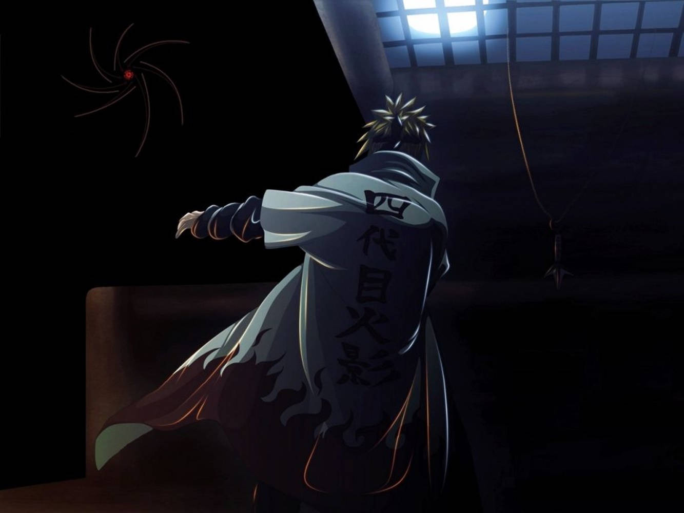 Epic Showdown Between The Fourth Hokage Minato Namikaze And Obito With His Mask; A Pivotal Point In Naruto Background