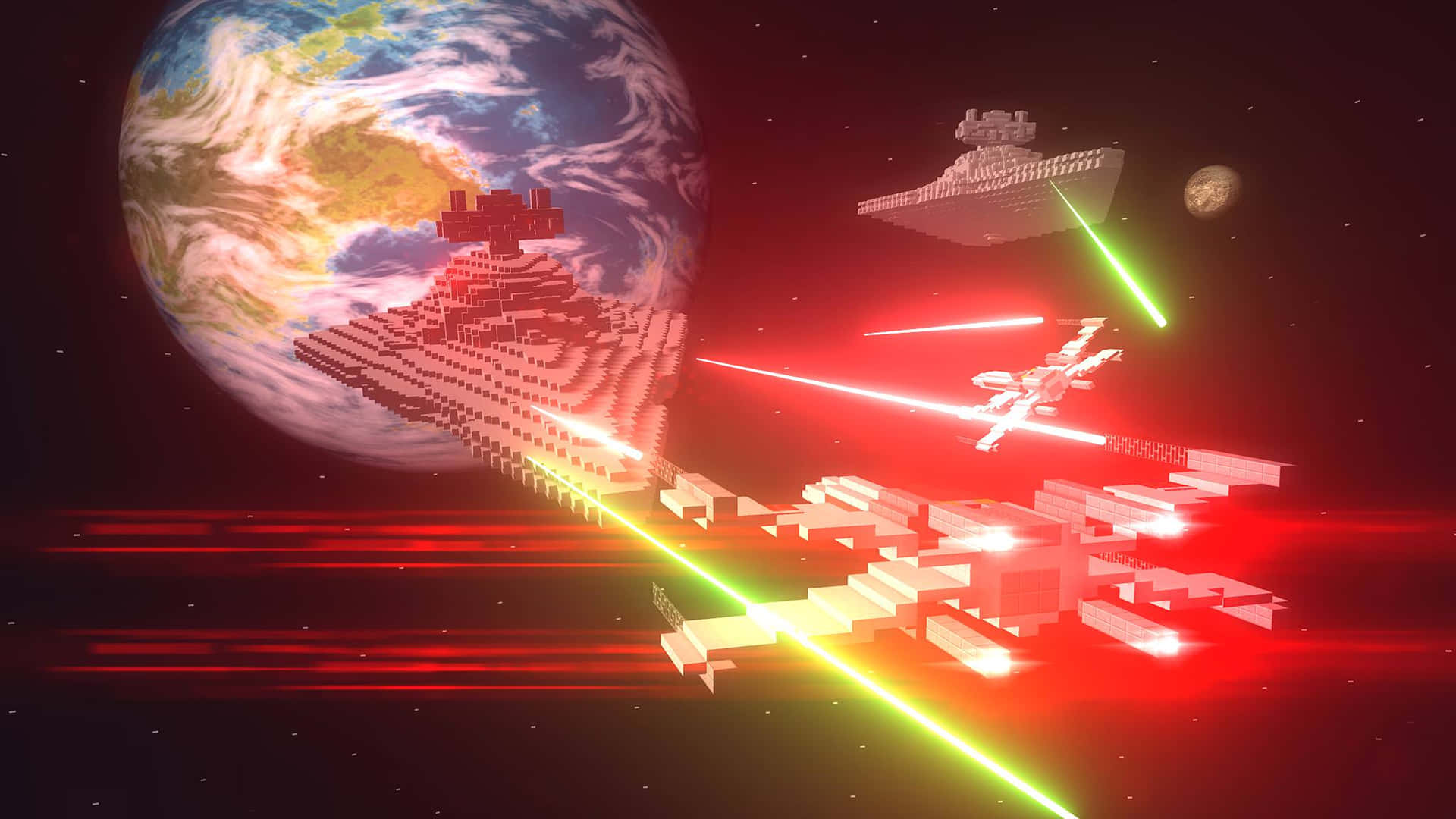 Epic Space Battle Star Wars Style Background