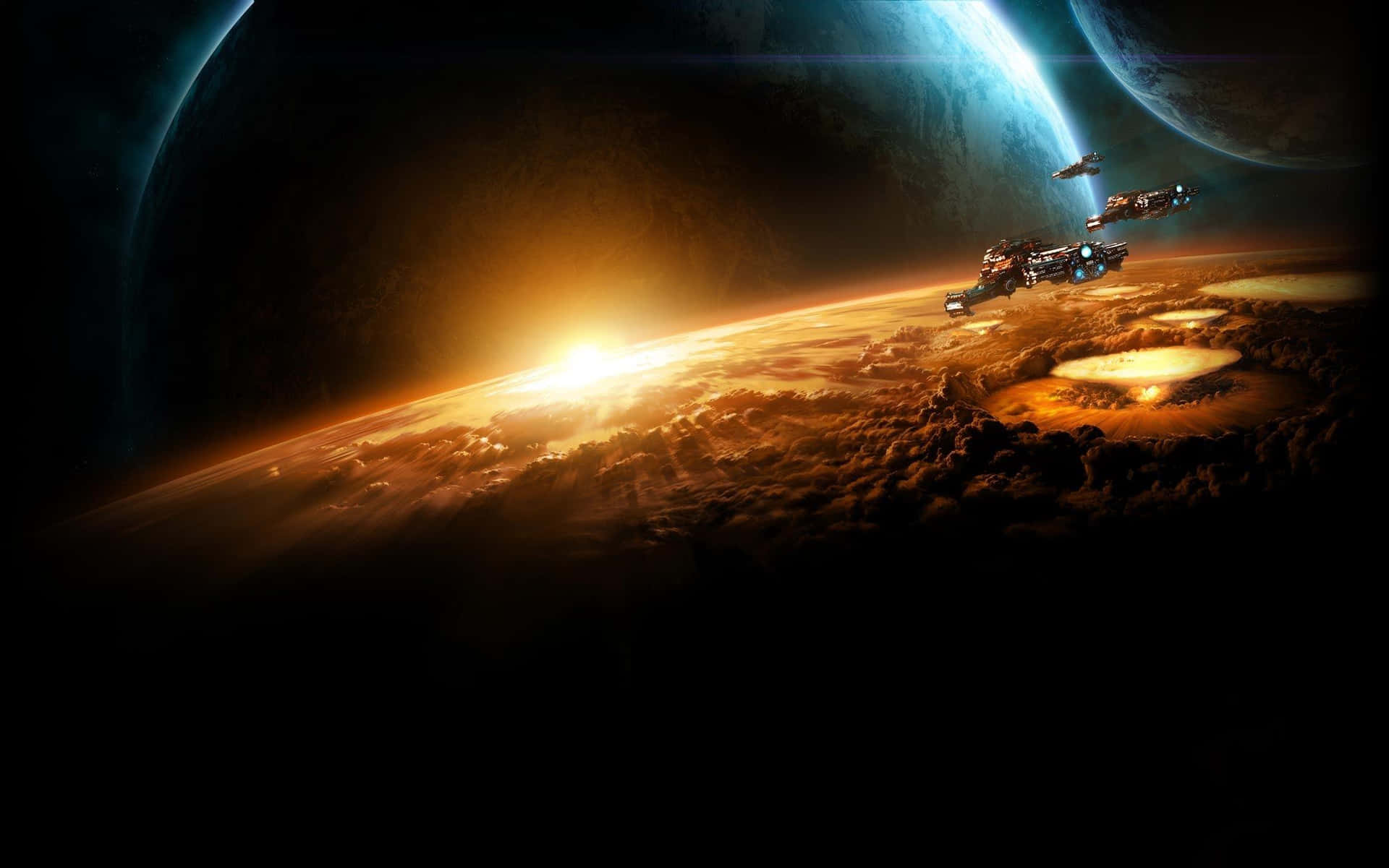 Epic_ Space_ Scene_with_ Ships Background