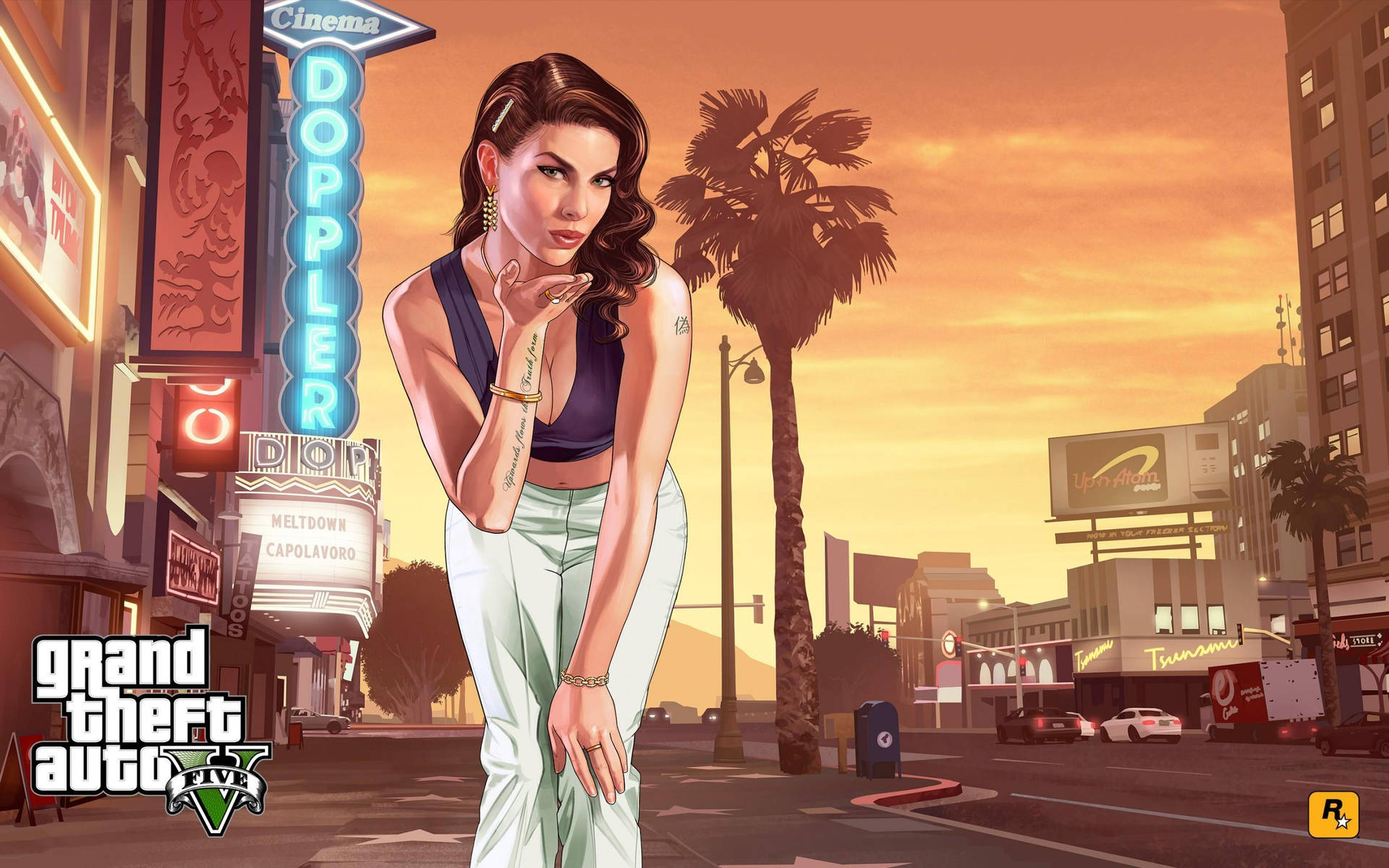 Epic Starlet Kiss Scene - Grand Theft Auto V Background