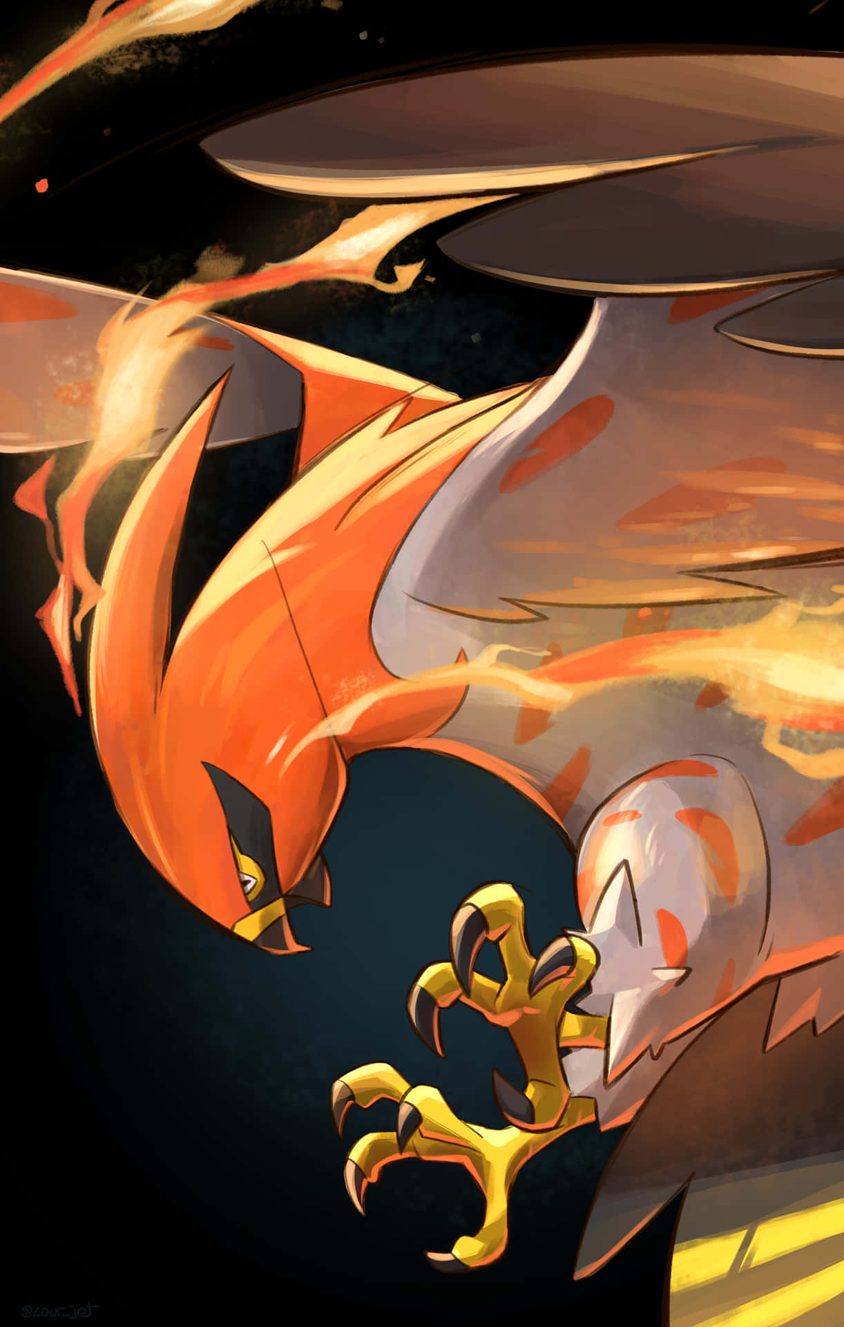 Epic Talonflame In Action Background