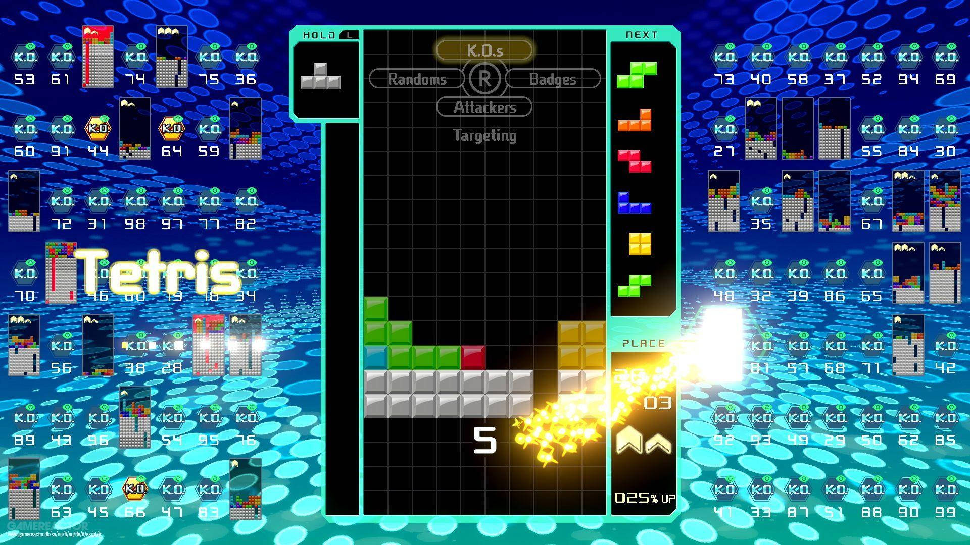 Epic Tetris Line Clear Moment Background