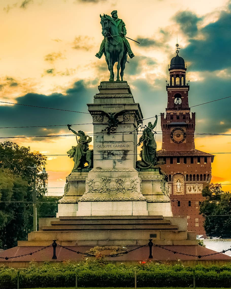 Equestrian Statue In Milan