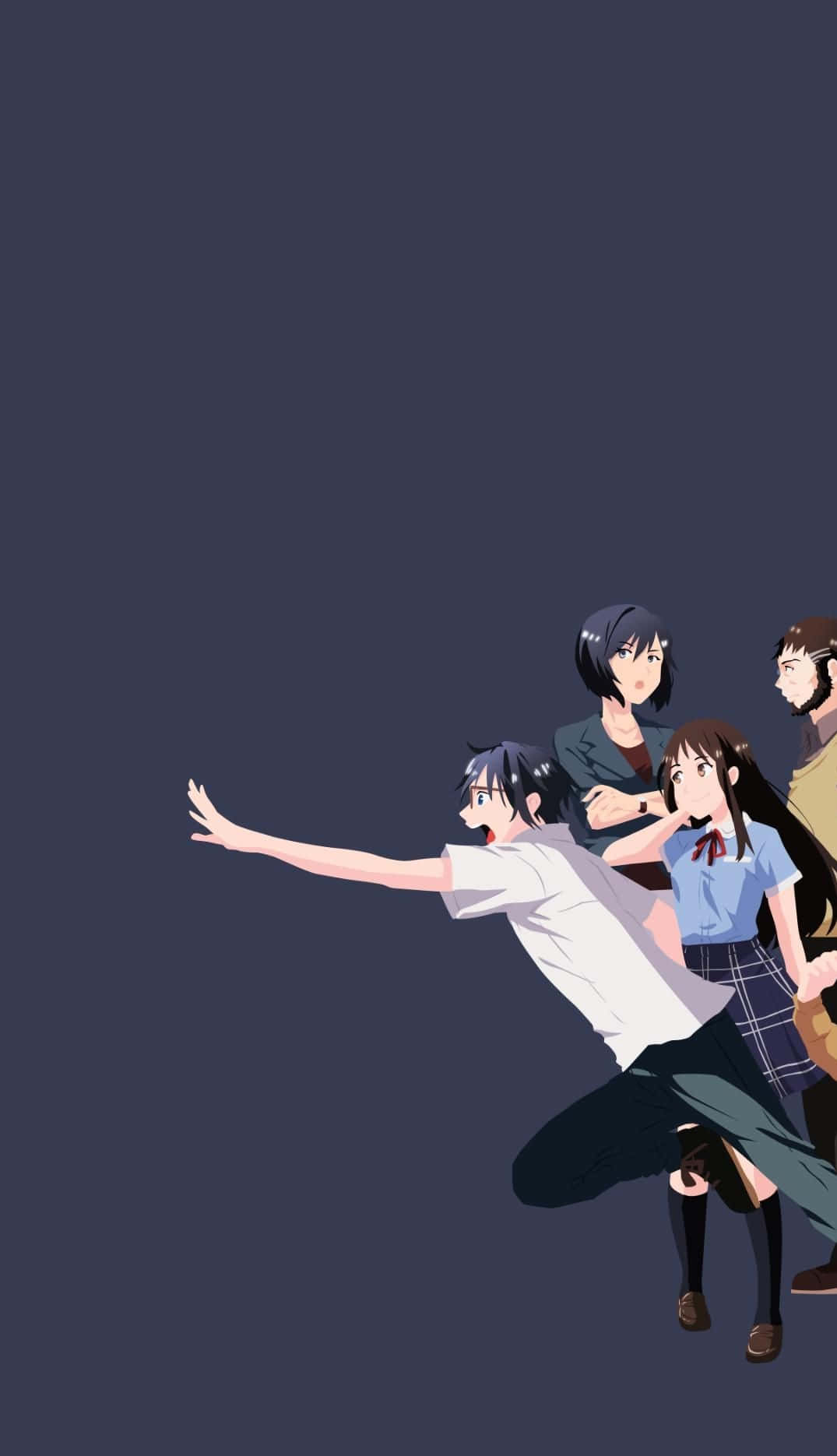 Erased Anime Boku Dake Vector Art Background