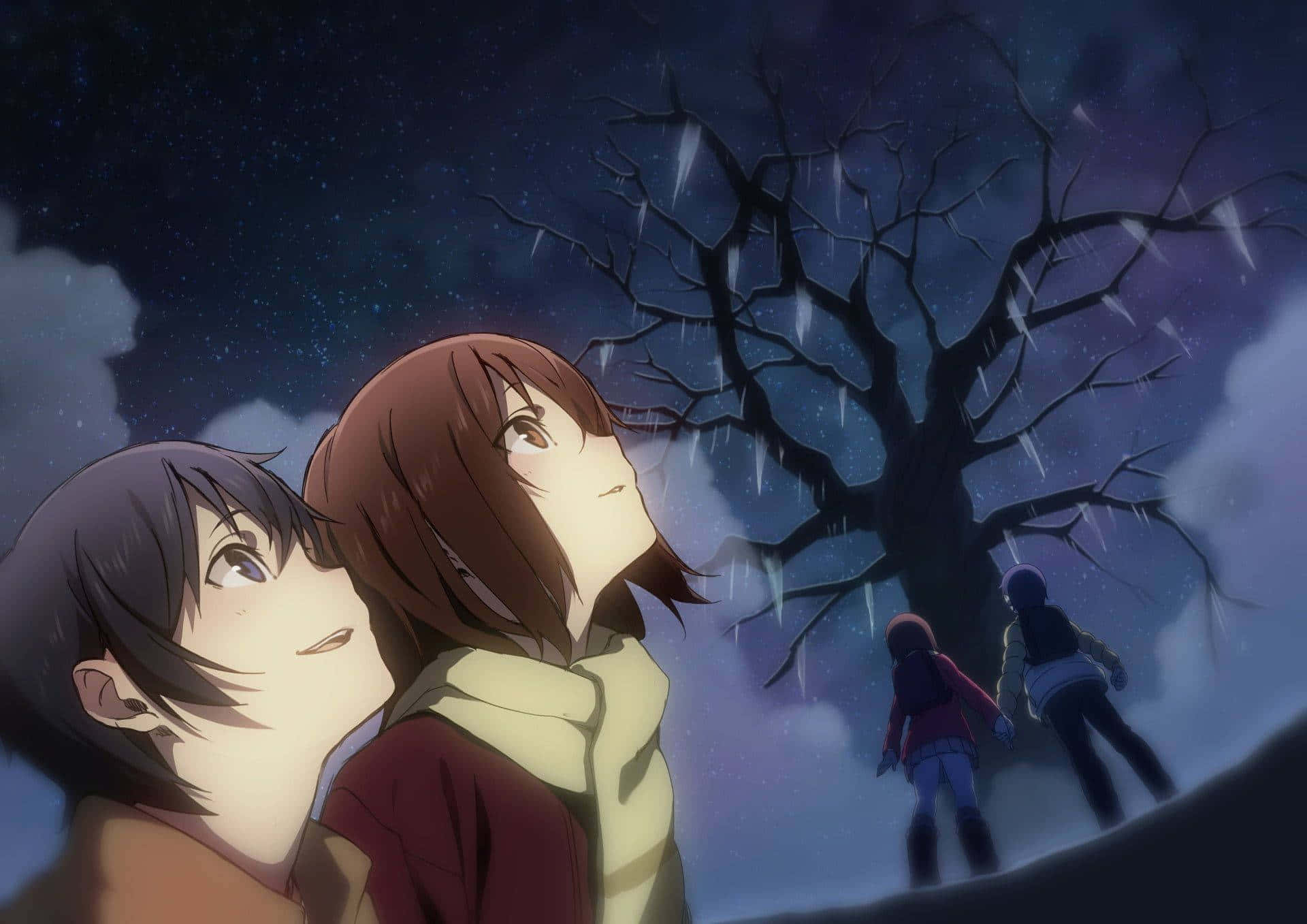 Erased Anime Frozen Tree Kayo Satoru Background
