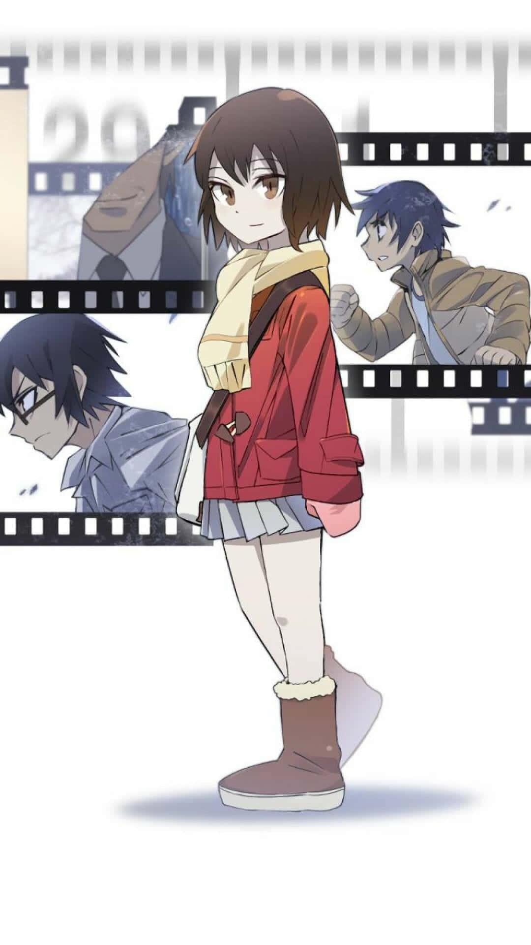 Erased Anime Kayo Hinazuki Film Strips Background