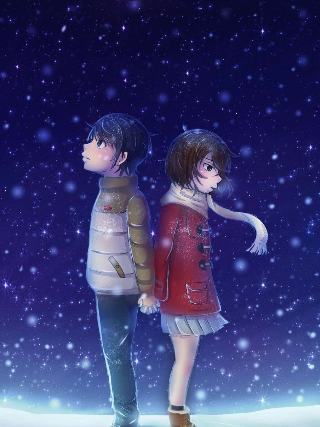 Erased Anime Kayo Satoru Sad Holding Hands Background