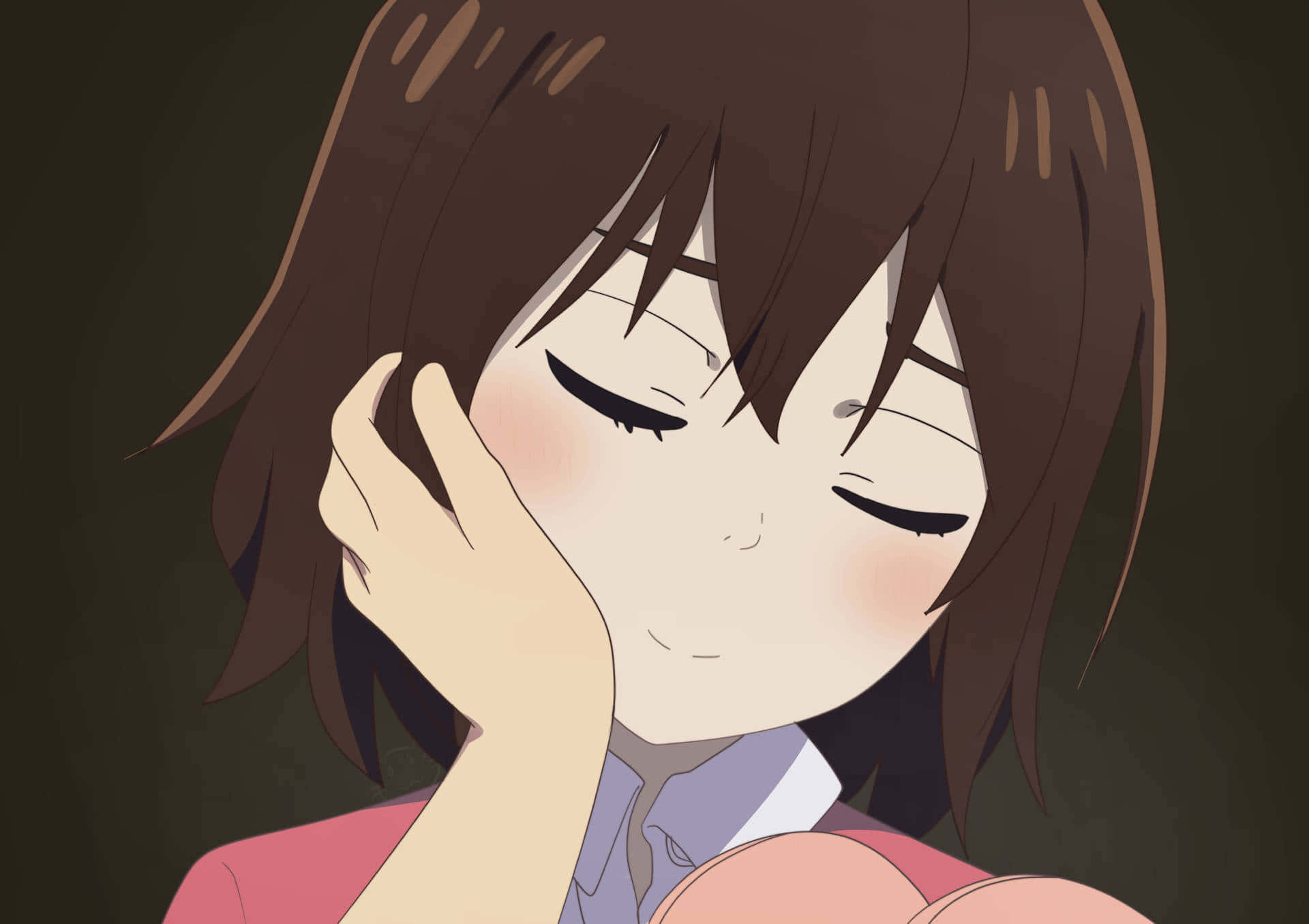 Erased Anime's Character, Kayo Hinazuki Adorably Blushing Background