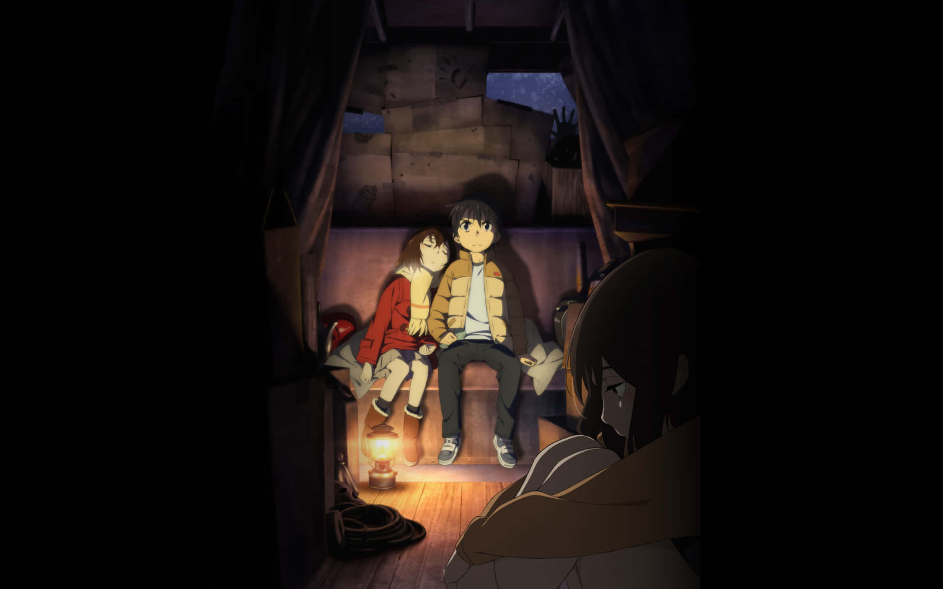 Erased Anime Young Satoru Fujinuma Kayo Hinazuki Background