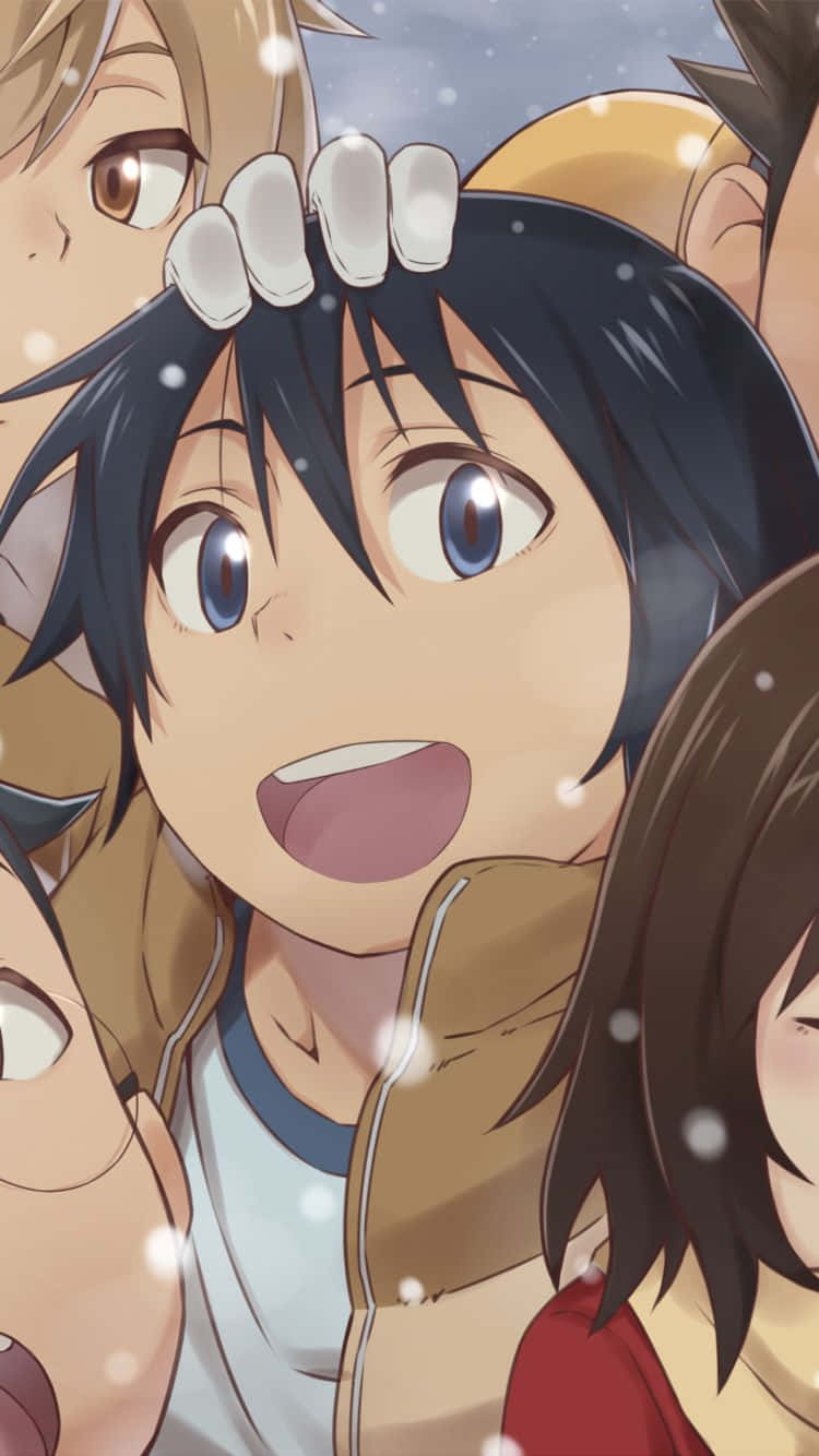 Erased Anime Young Satoru Selfie Background