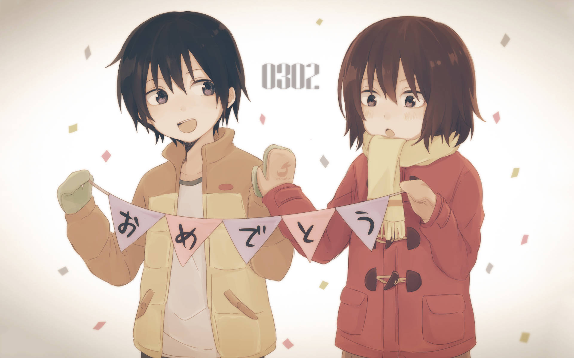 Erased Characters In Happy Moments Background