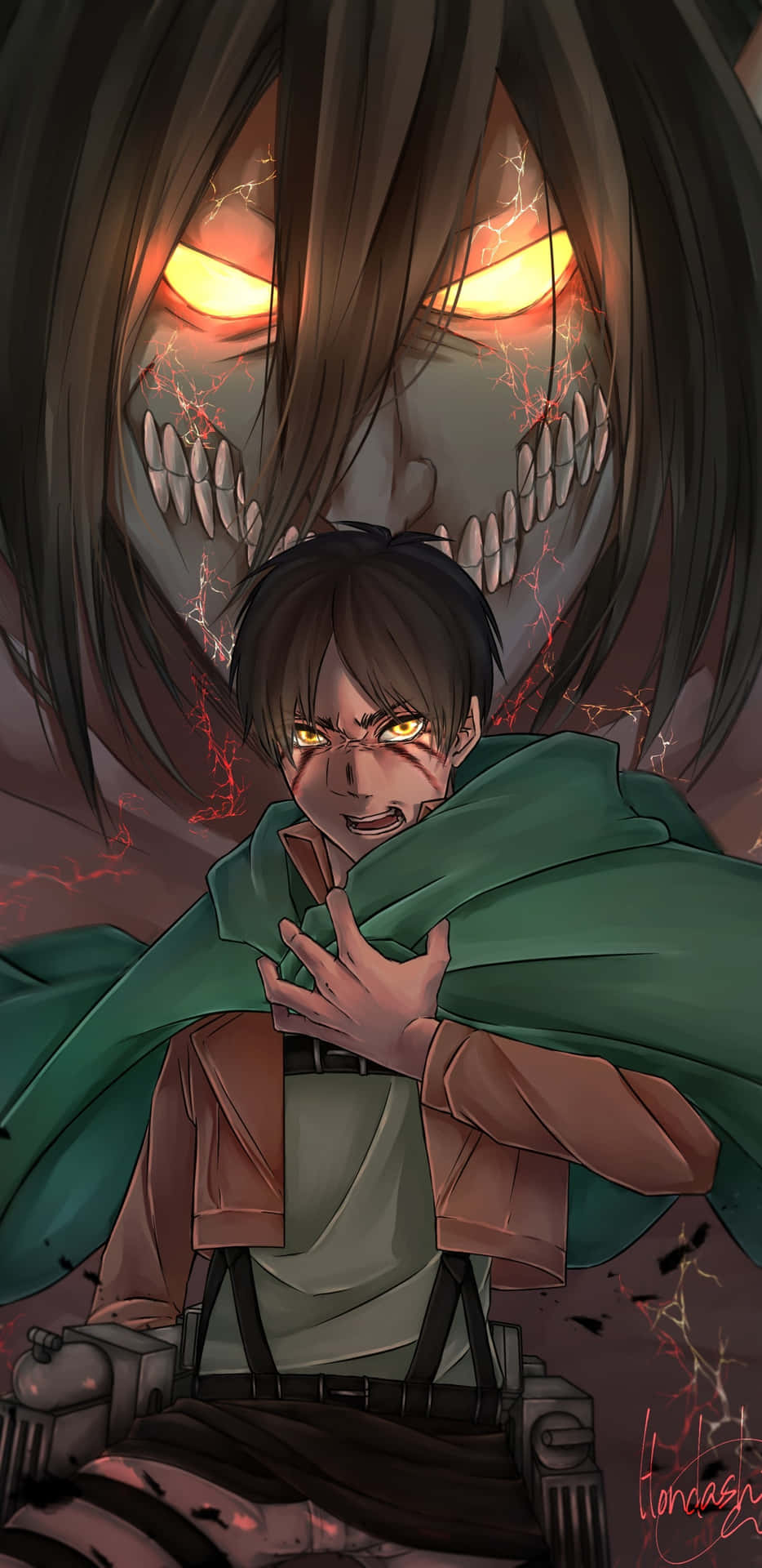 Eren The Titan, Ready To Fight Background