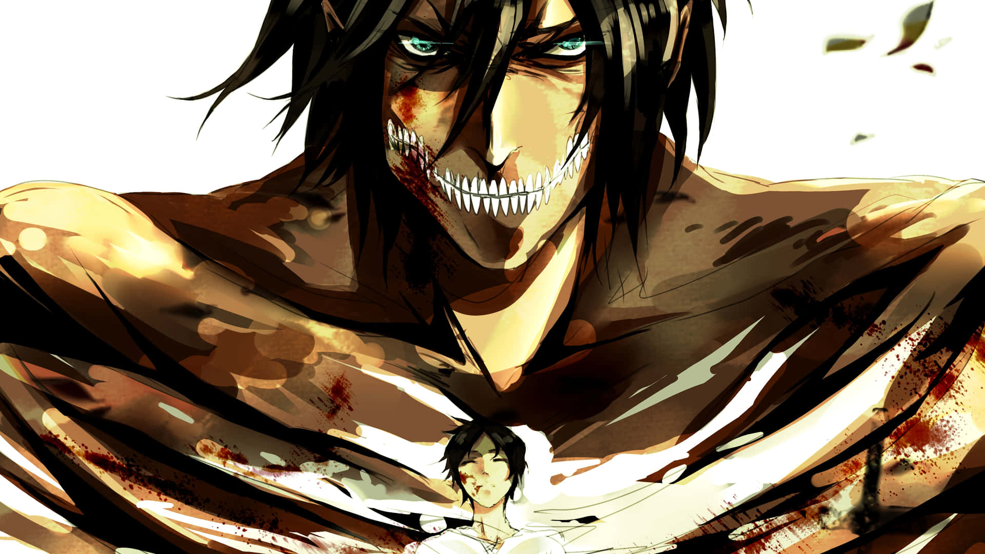 Eren, Transformed Into A Titan, Stands Ready To Defend Against Even The Largest Of Enemies Background