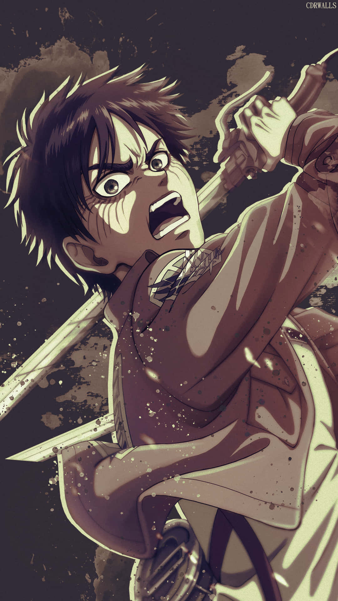 Eren Yager And His Monstrous Titan Form Background