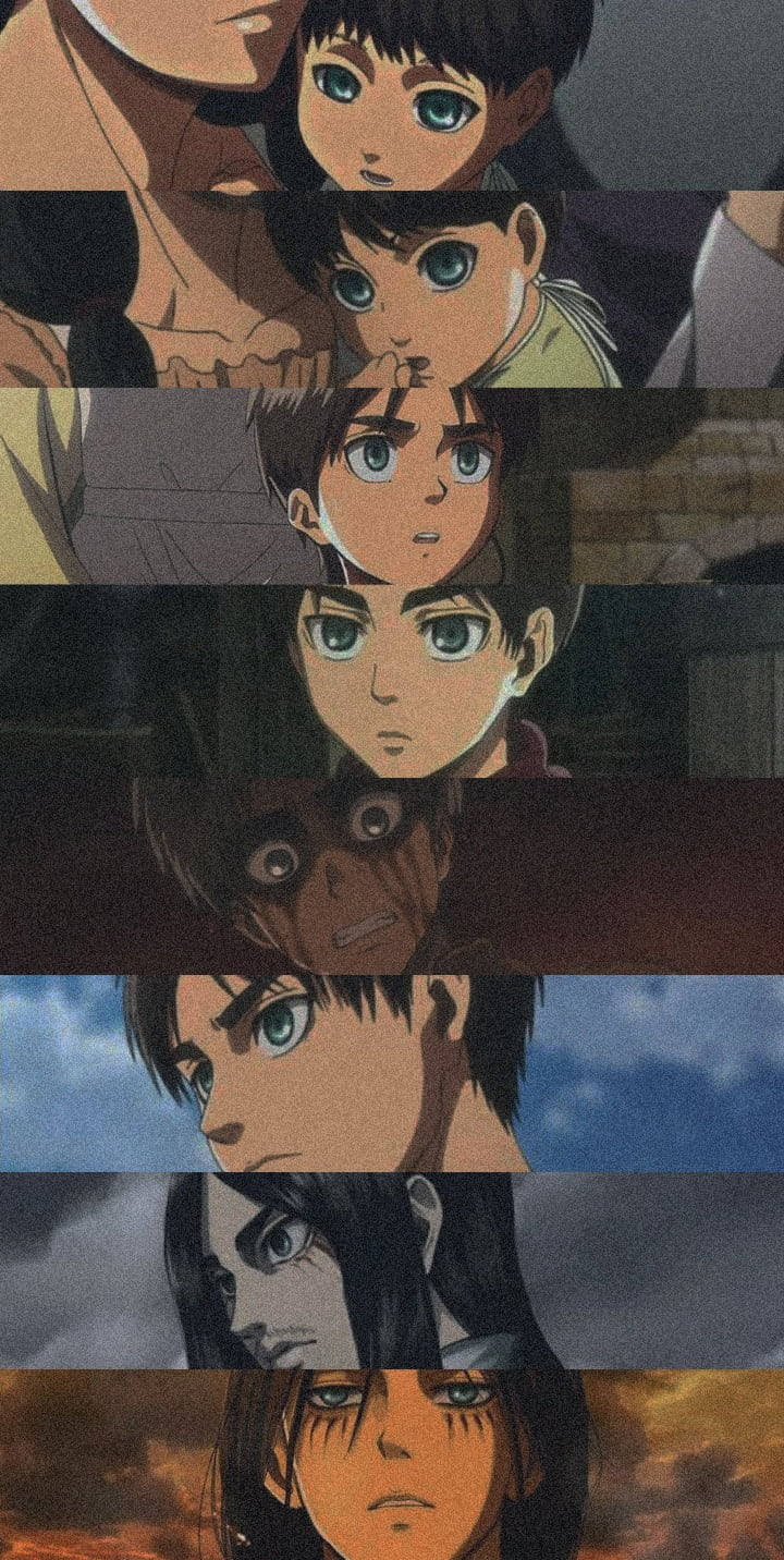 Eren Yeager Look Attack On Titan Iphone Background