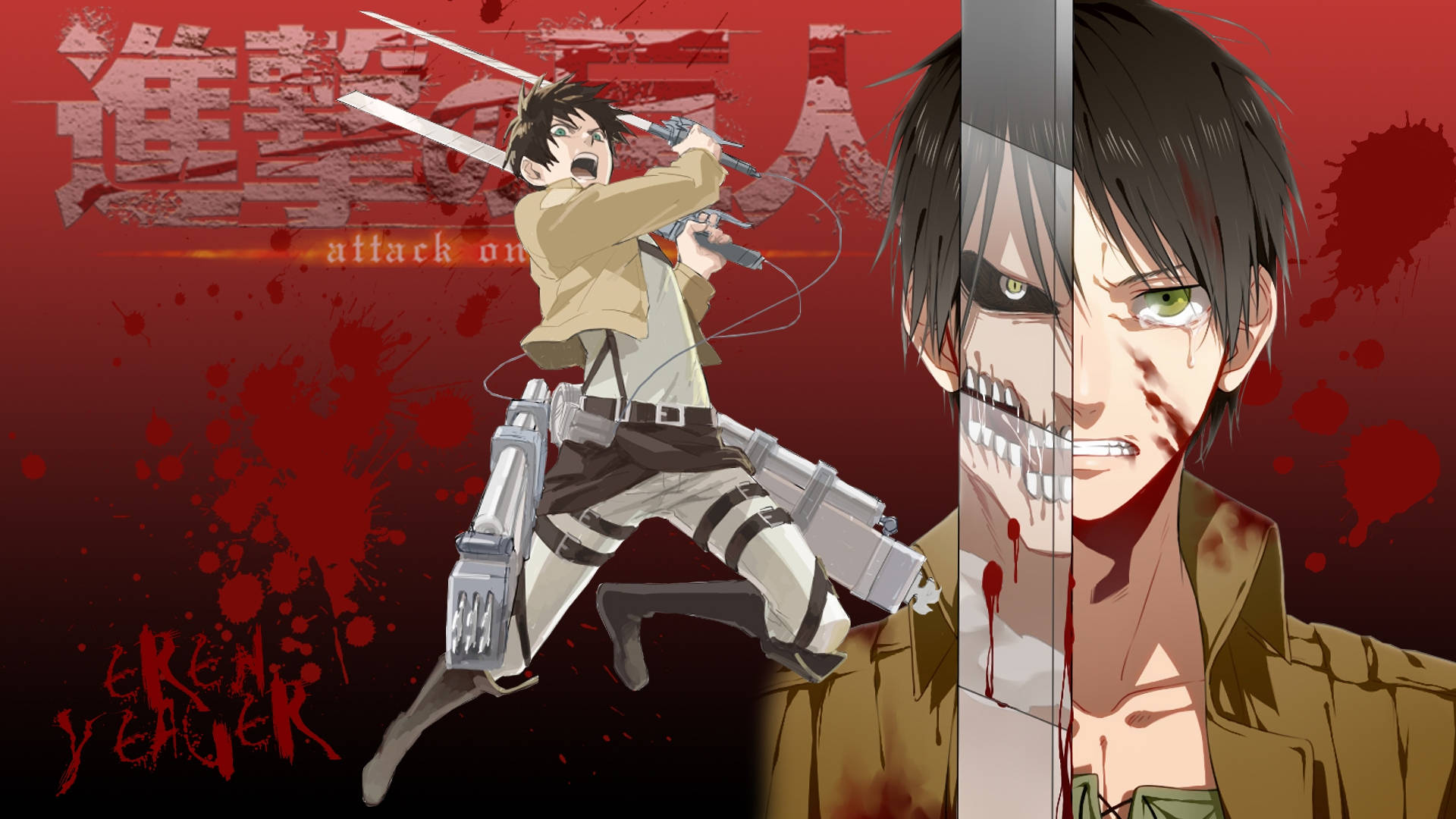 Eren Yeager Of Attack On Titan Background