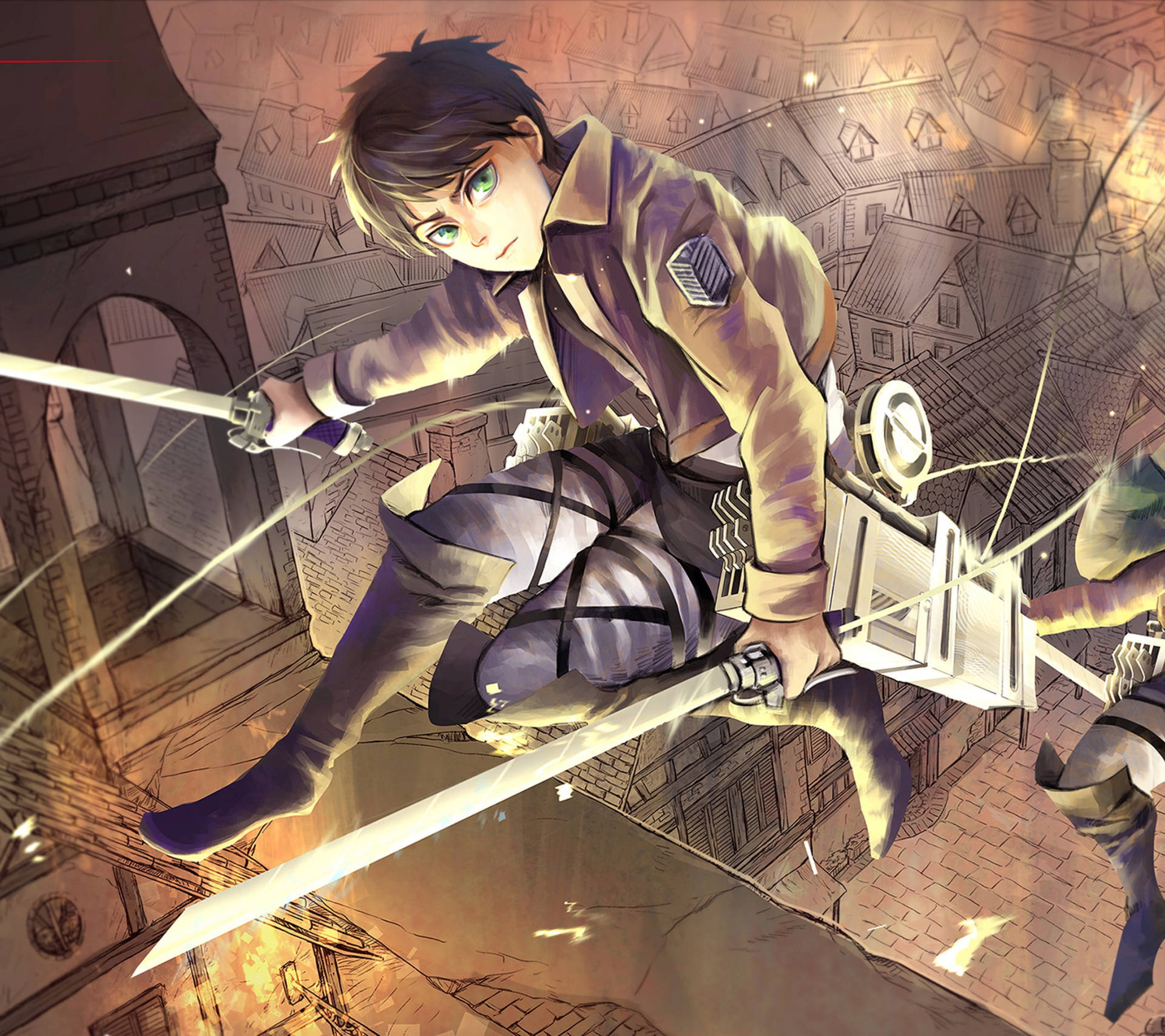 Eren Yeager Of Survey Corps Background