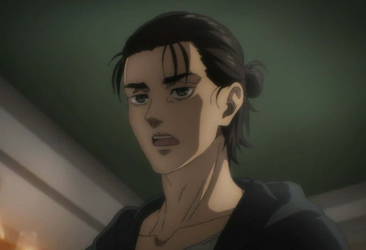 Eren Yeager Pfp With Hair Bun