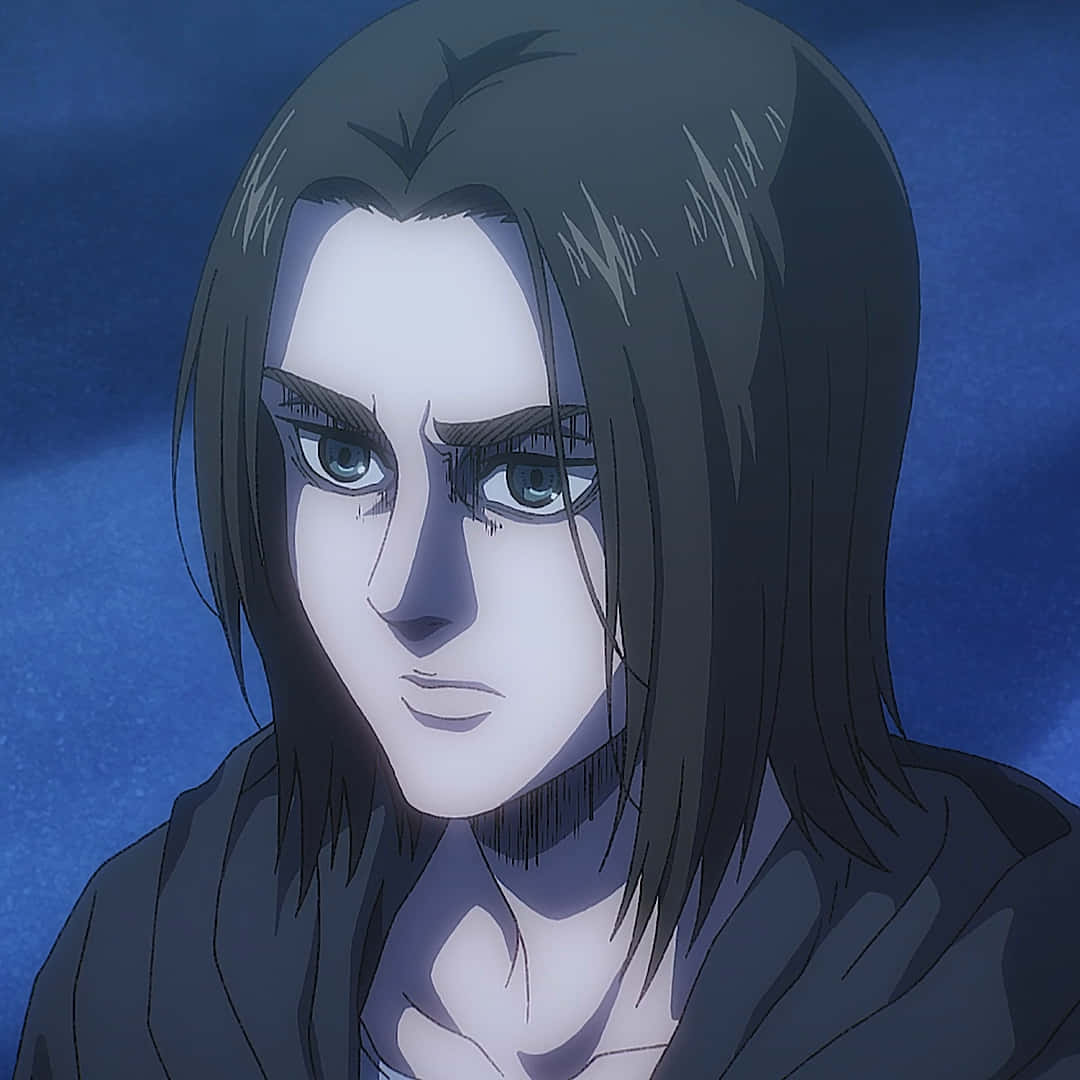 Eren Yeager Pfp With Hair Down Background