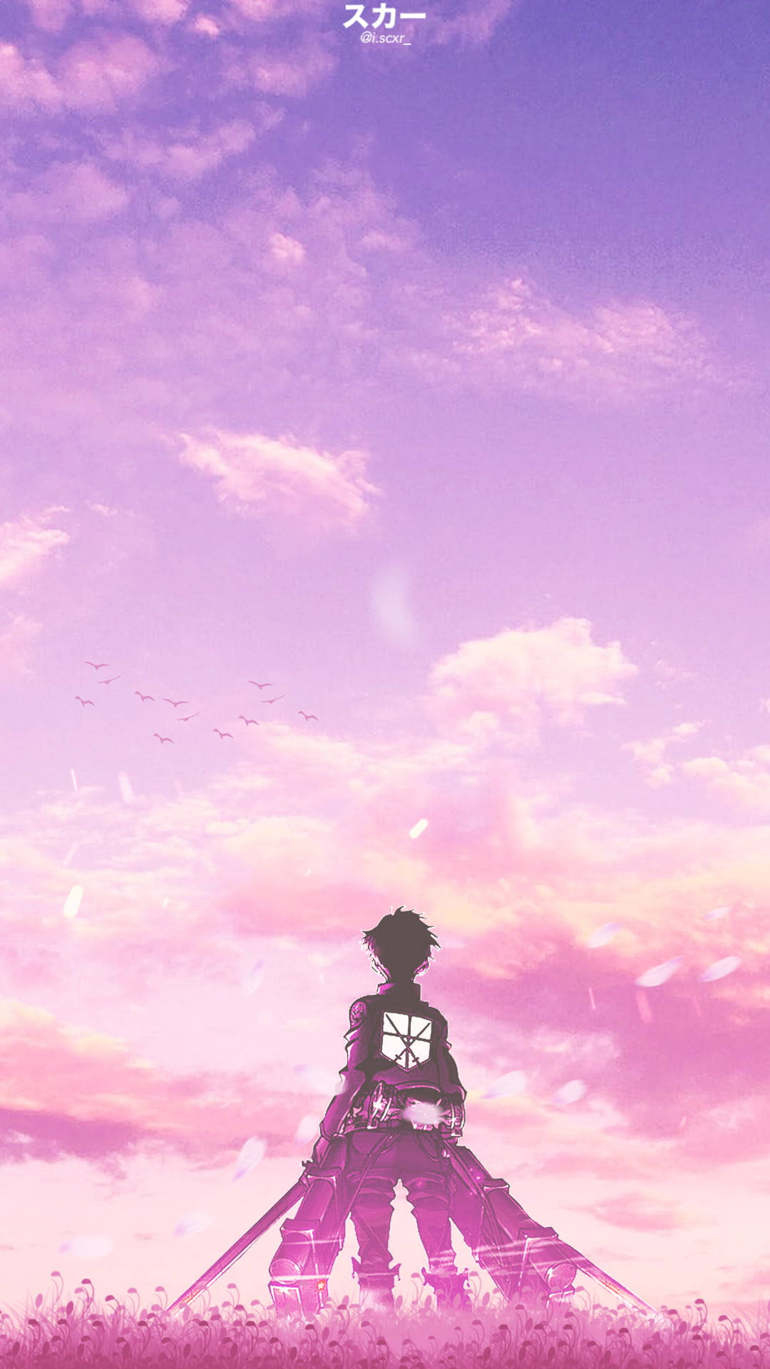 Eren Yeager Purple Anime Aesthetic