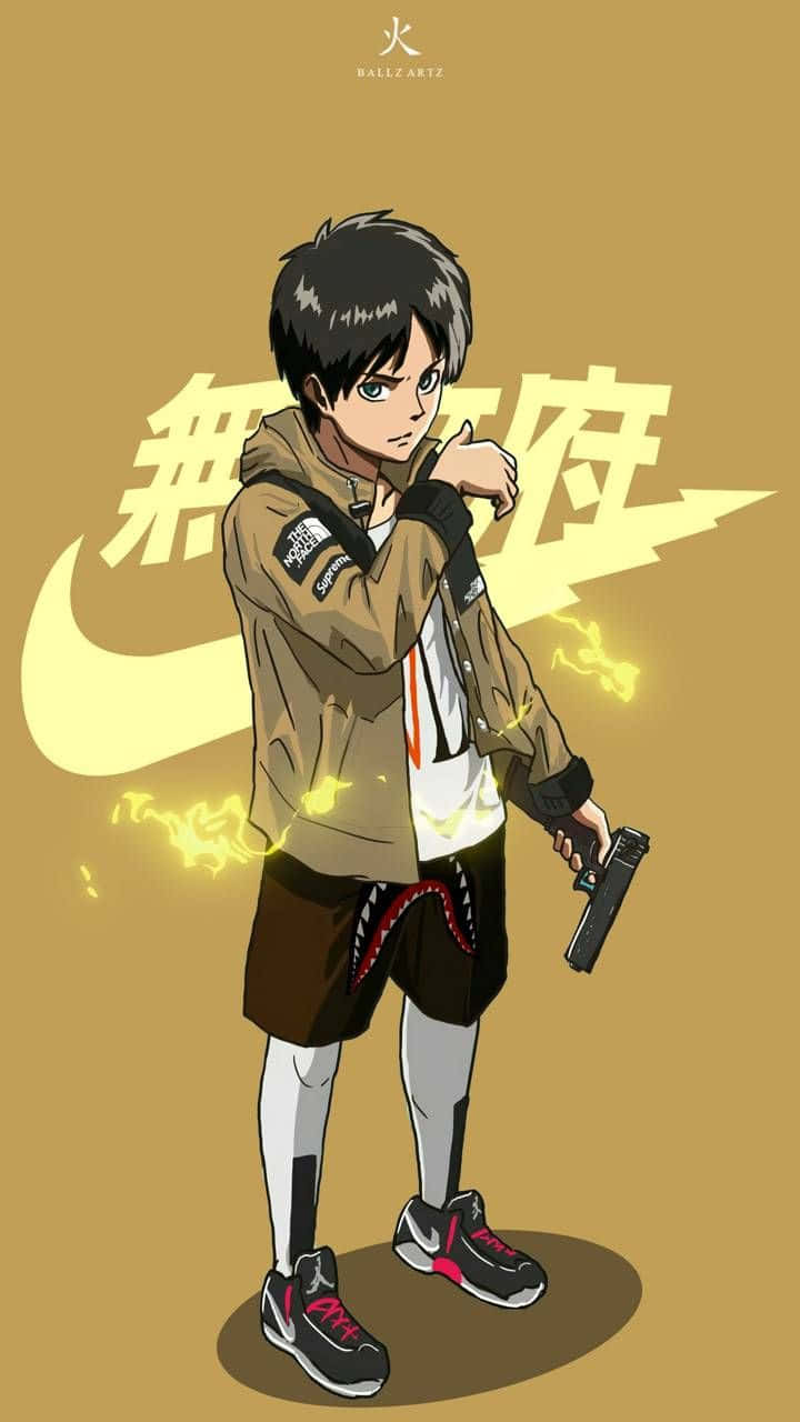 Eren Yeager's Intense Gaze - Captivating Anime Pfp Background
