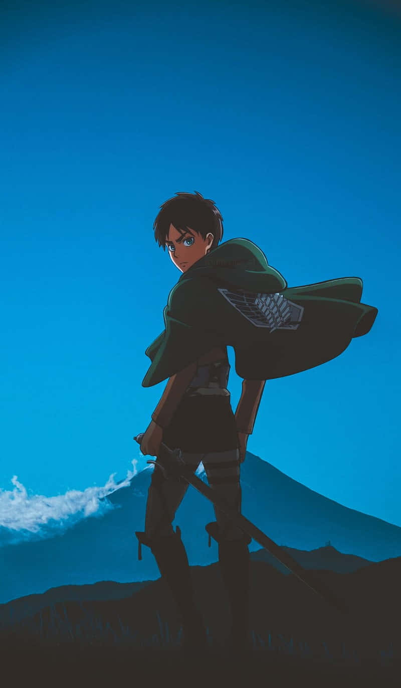 Eren Yeager Silhouette A O T Background